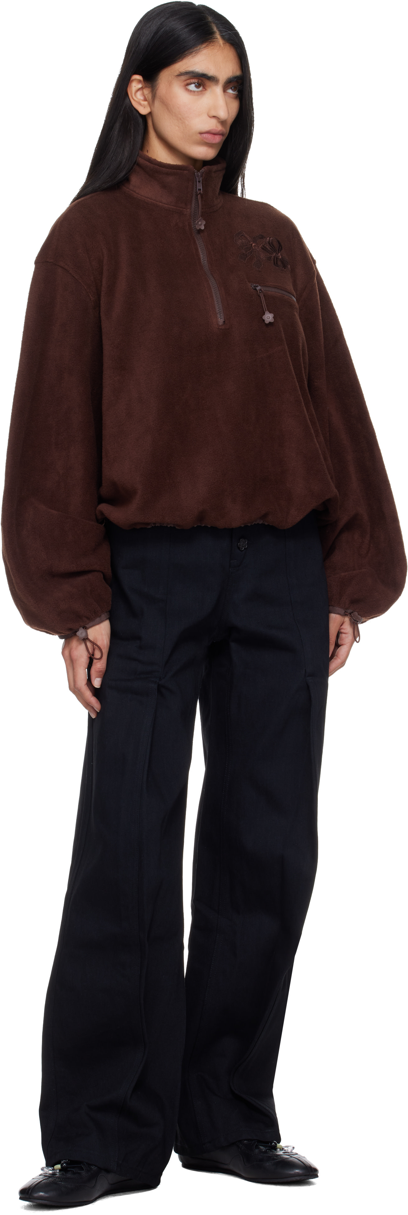 Cecilie Bahnsen - Pull de style anorak Frederik brun