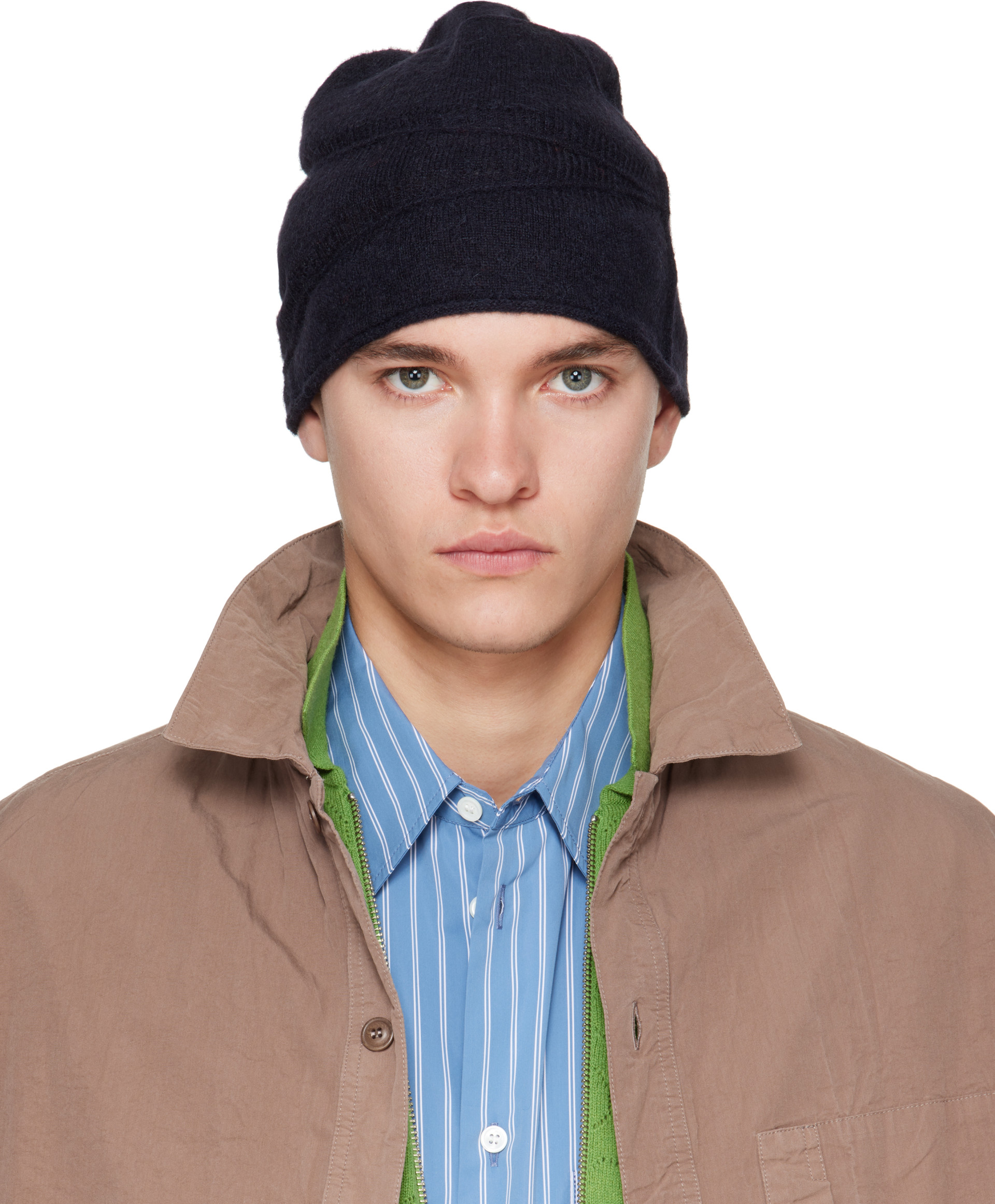 CASEY CASEY - Navy Alpawo Beanie