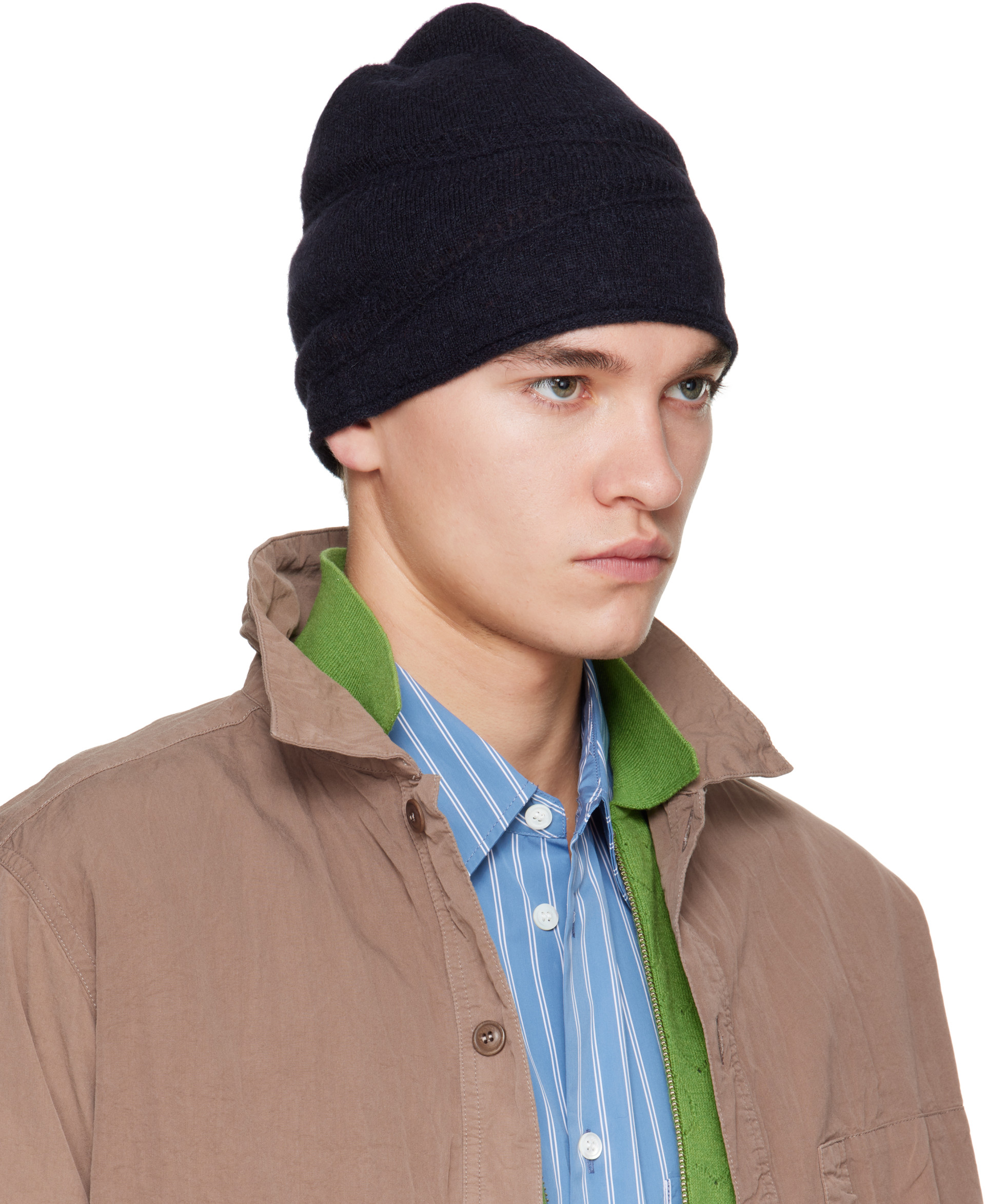 CASEY CASEY - Navy Alpawo Beanie