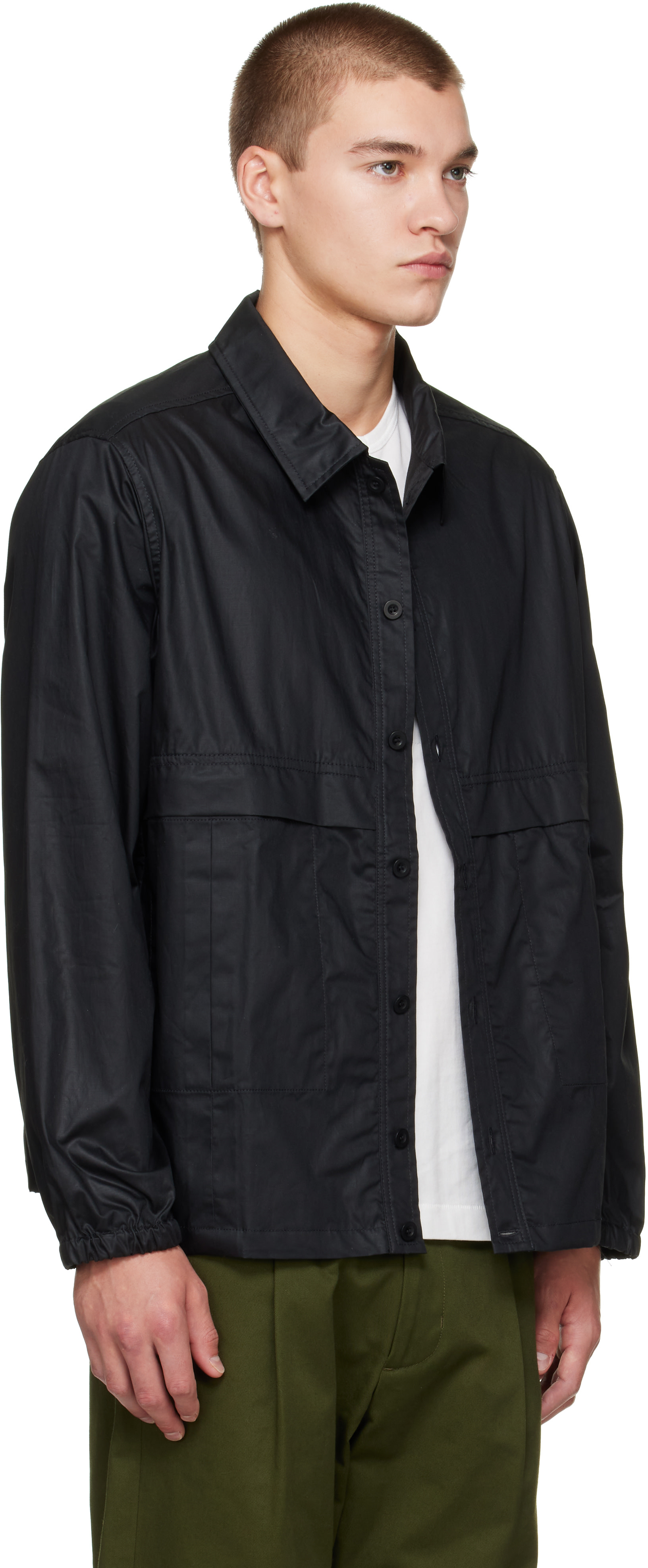CASEY CASEY - Black Lacqued Fabrice Jacket
