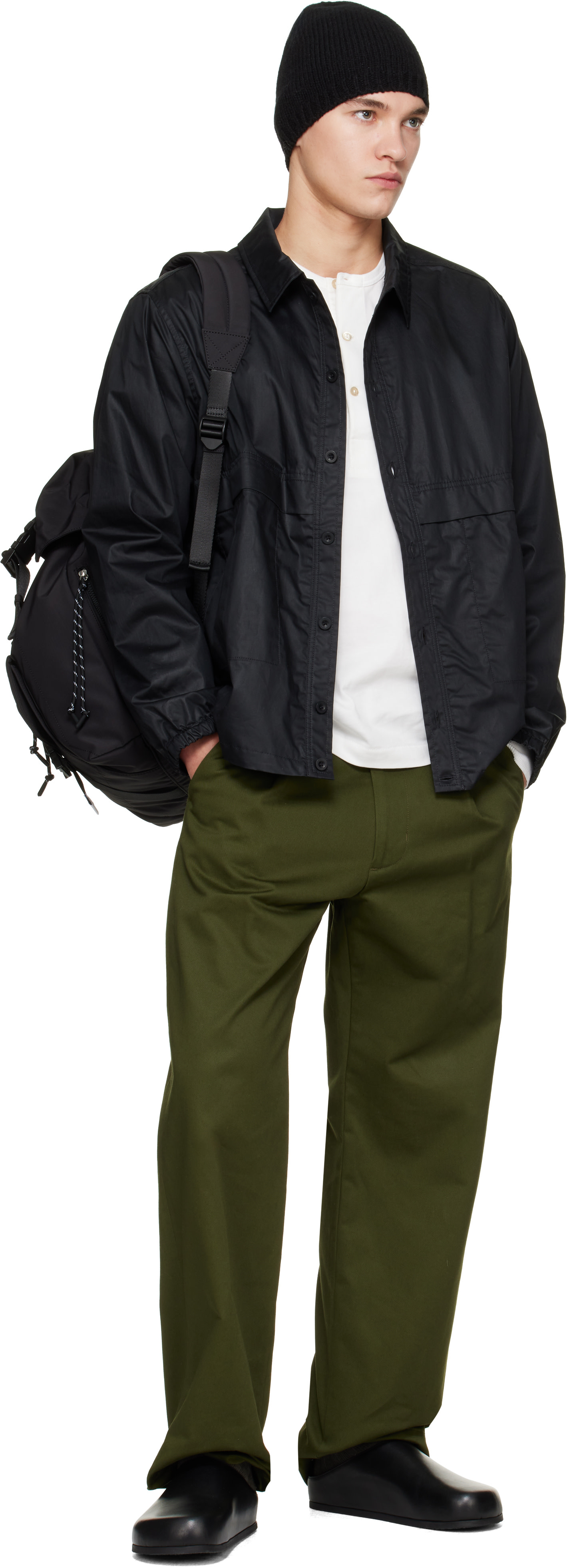 CASEY CASEY - Black Lacqued Fabrice Jacket