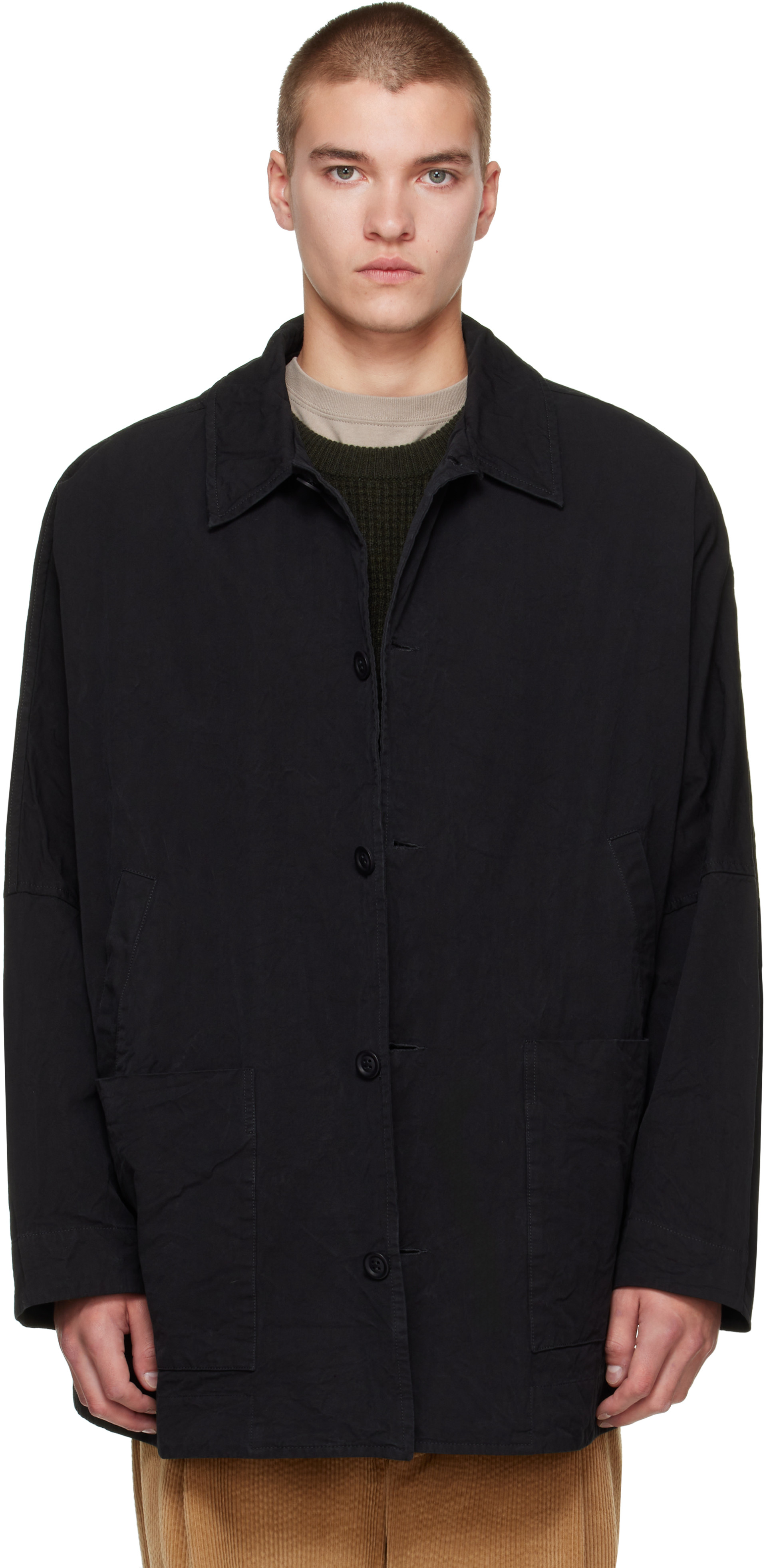 CASEY CASEY - Black Double Cot Weiping Jacket