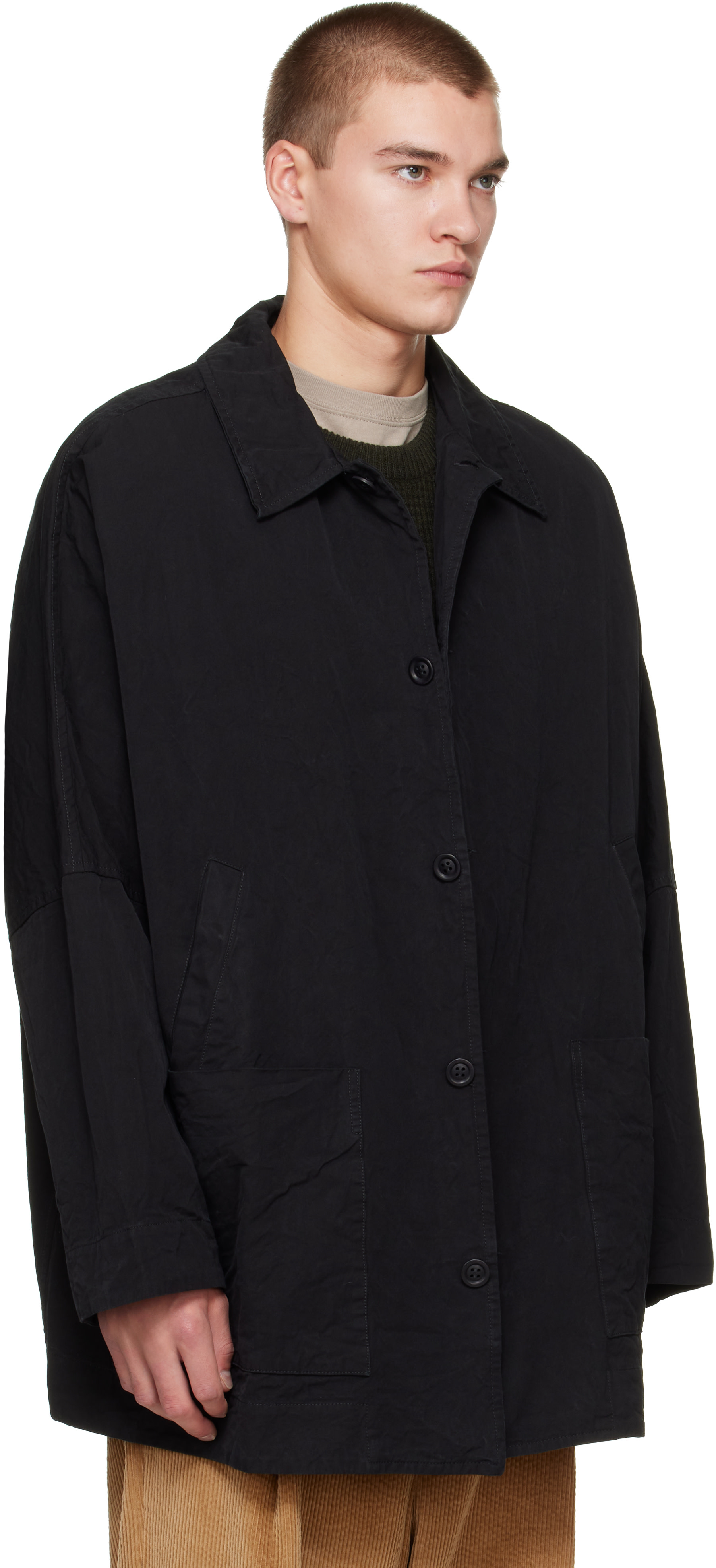 CASEY CASEY - Black Double Cot Weiping Jacket