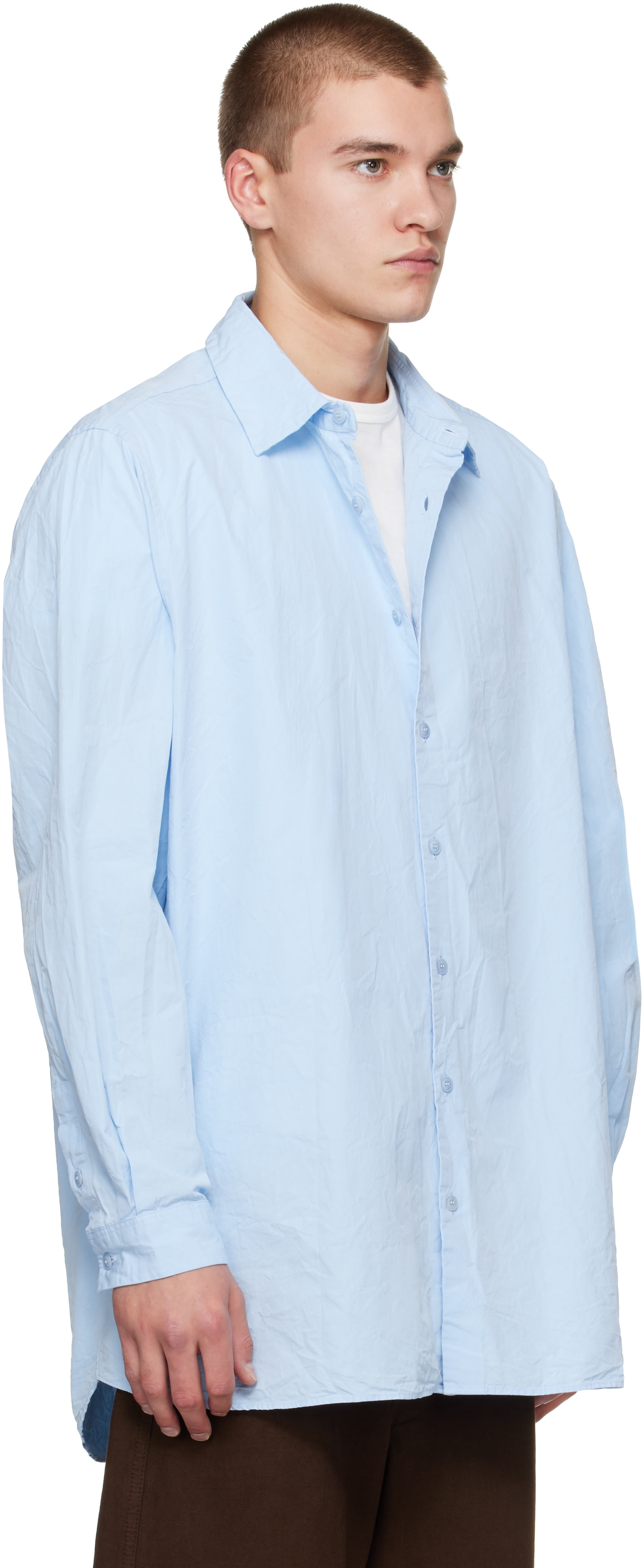 CASEY CASEY - Blue Paper Cot Ikla Shirt