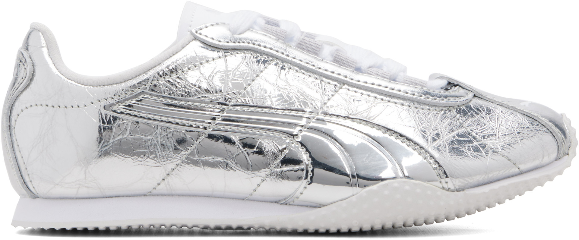 PUMA - Baskets lustrées H-Street argentées