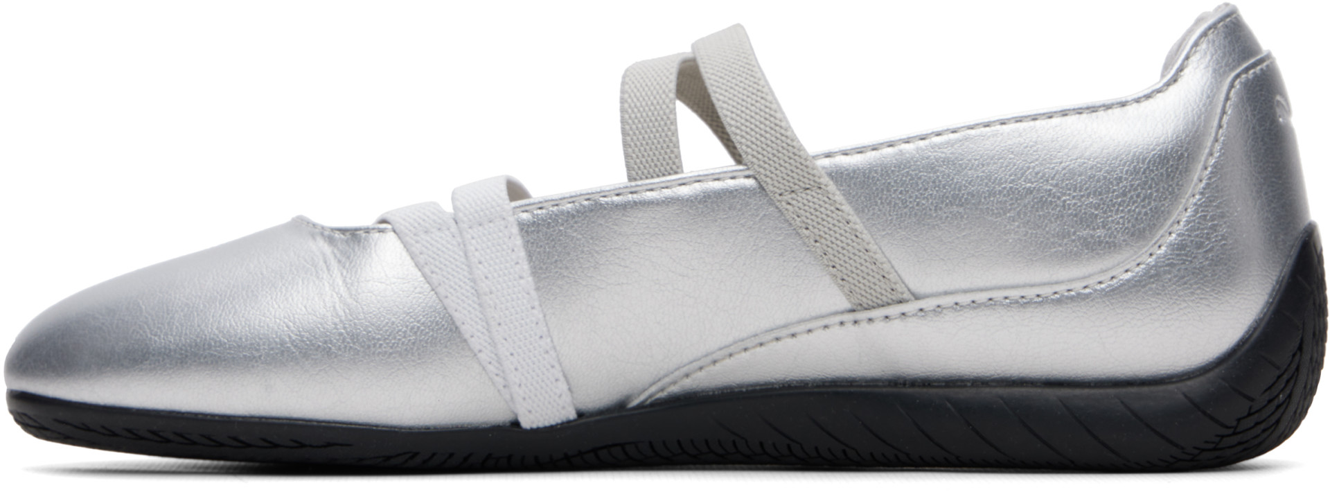 PUMA: Silver Speedcat Ballet Metallic Sneakers | SSENSE