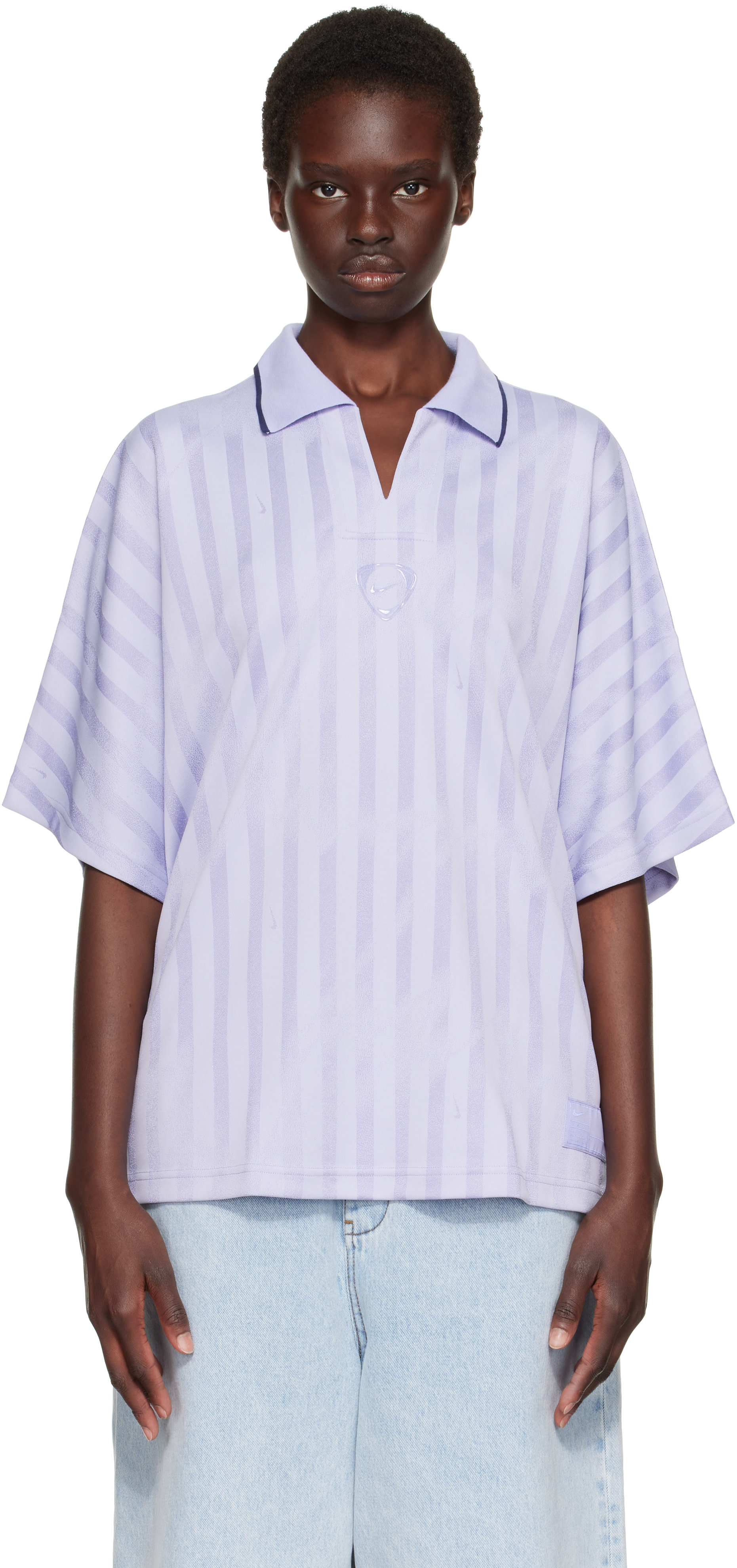 Nike - Polo mauve en jersey