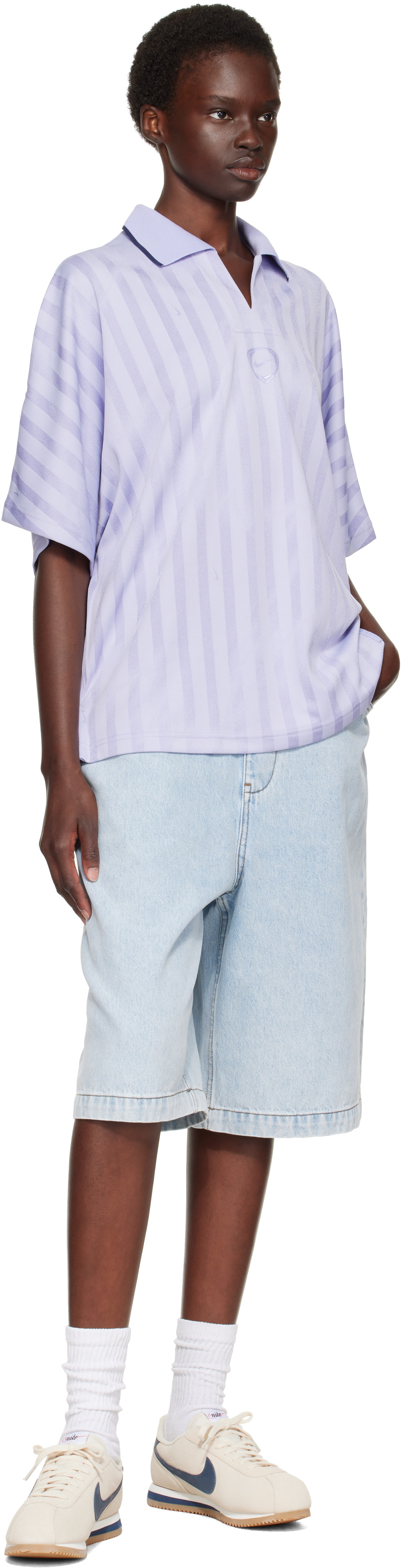 Nike - Polo mauve en jersey