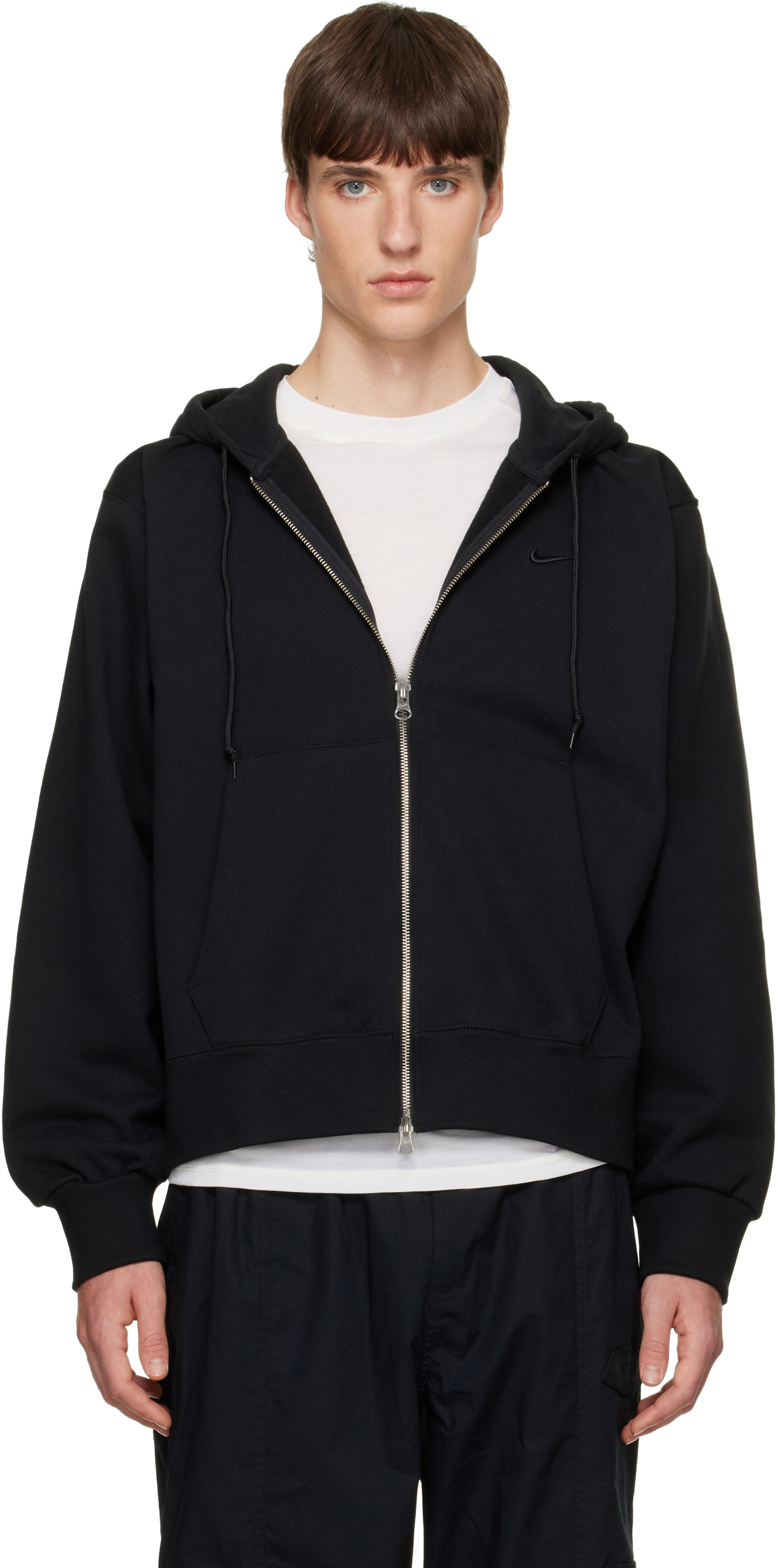 Nike - Pull à capuche Energy noir en molleton à glissière