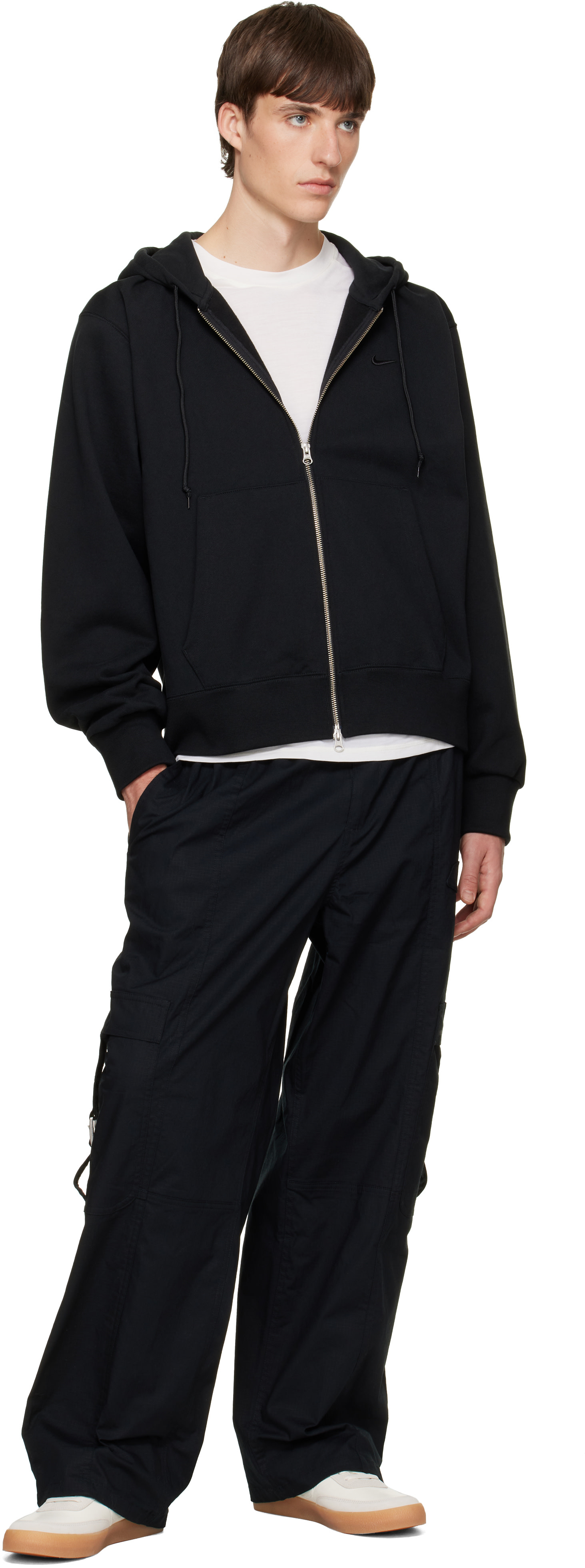 Nike - Pull à capuche Energy noir en molleton à glissière