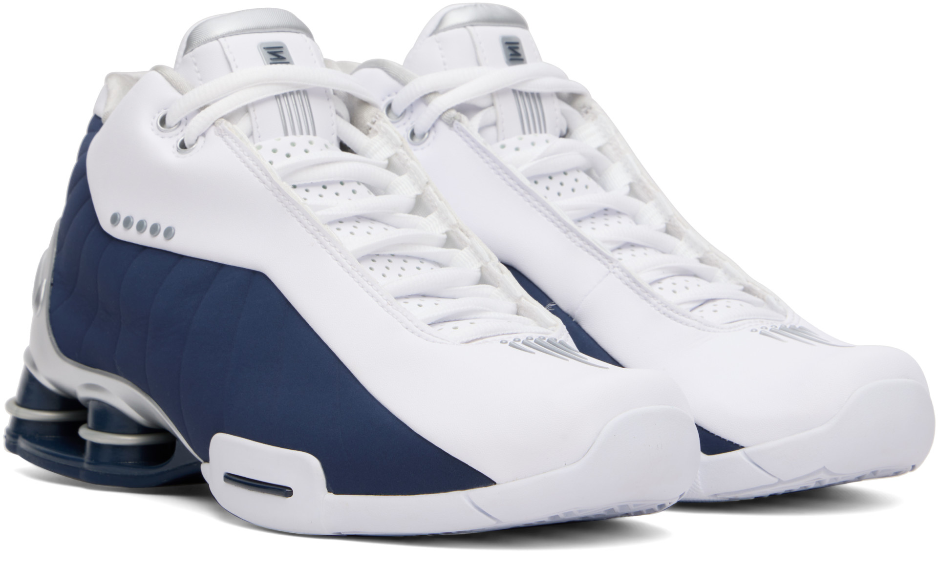 Nike - ホワイト&ネイビー Shox BB4 スニーカー