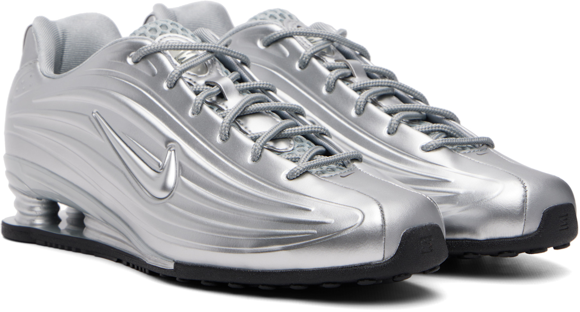 靴 SHOXX llic Silver 24.5 Nike: Silver Shox Z Sneakers | SSENSE Canada