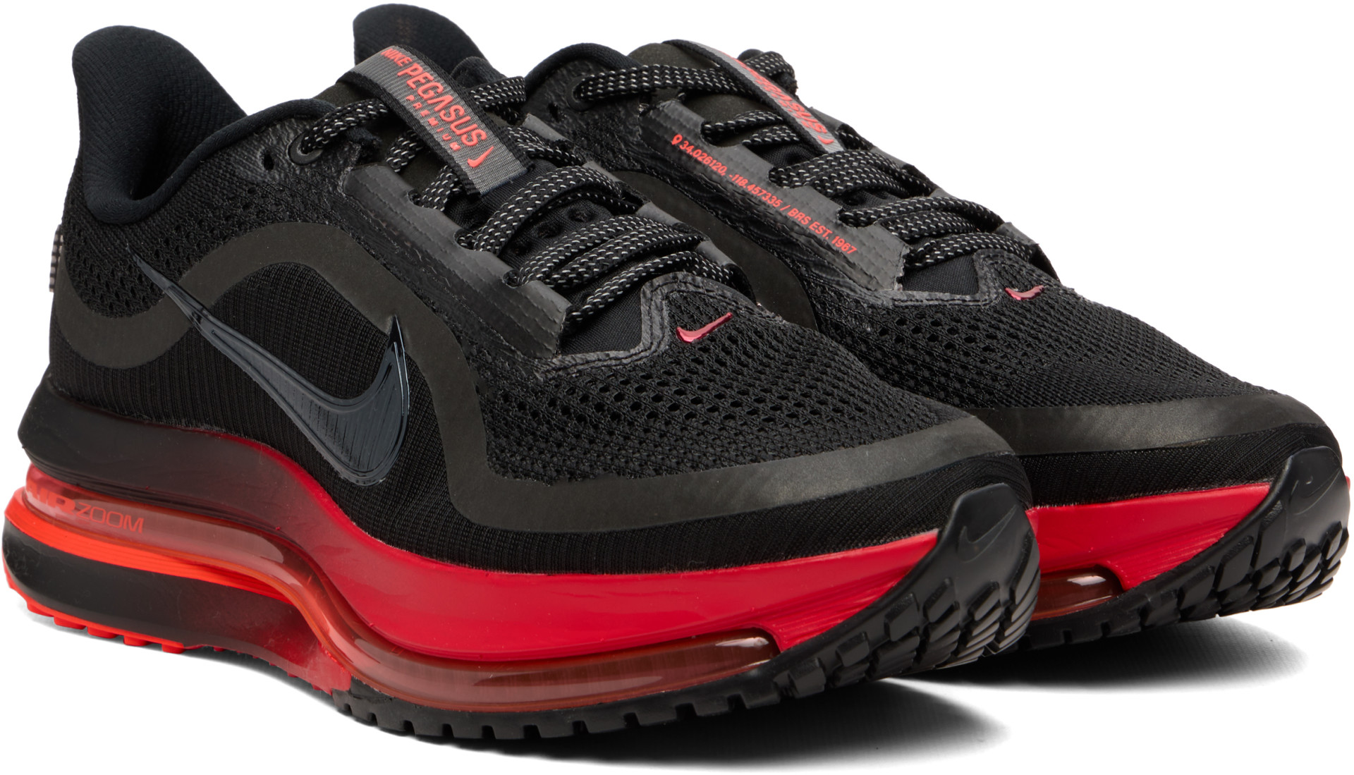 Nike - ブラック&レッド Pegasus Premium スニーカー