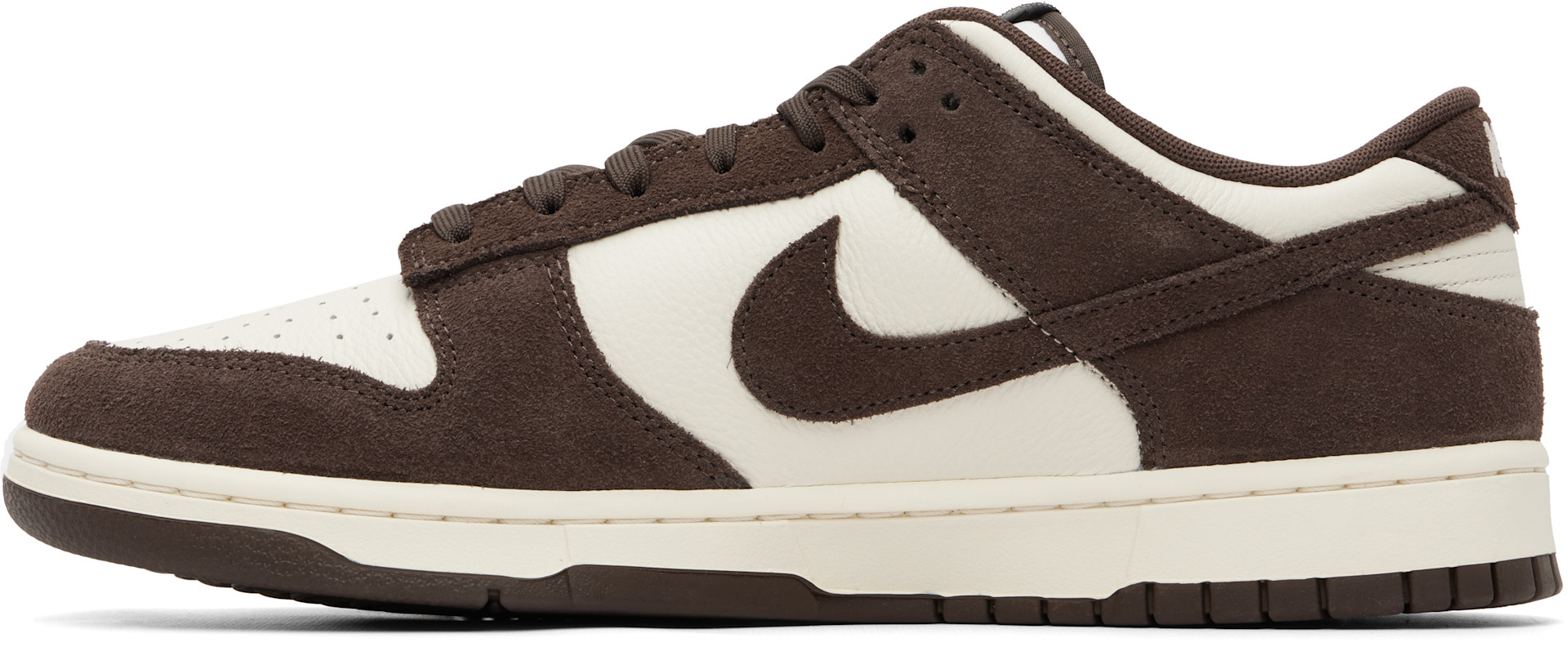 Nike: Brown & Off-White Dunk Low Retro SE Sneakers | SSENSE