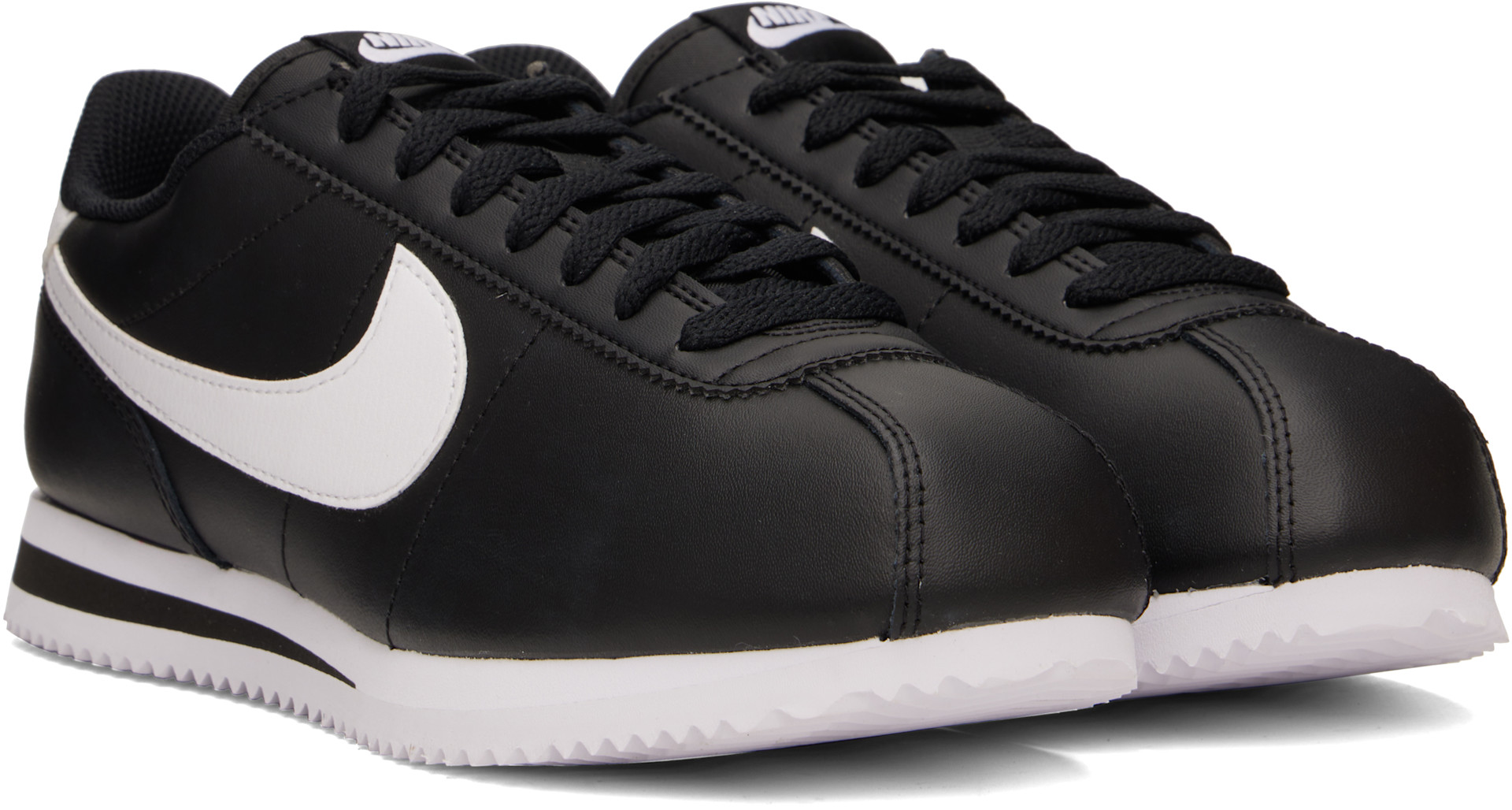 Nike: ブラック Cortez レザースニーカー | SSENSE 日本