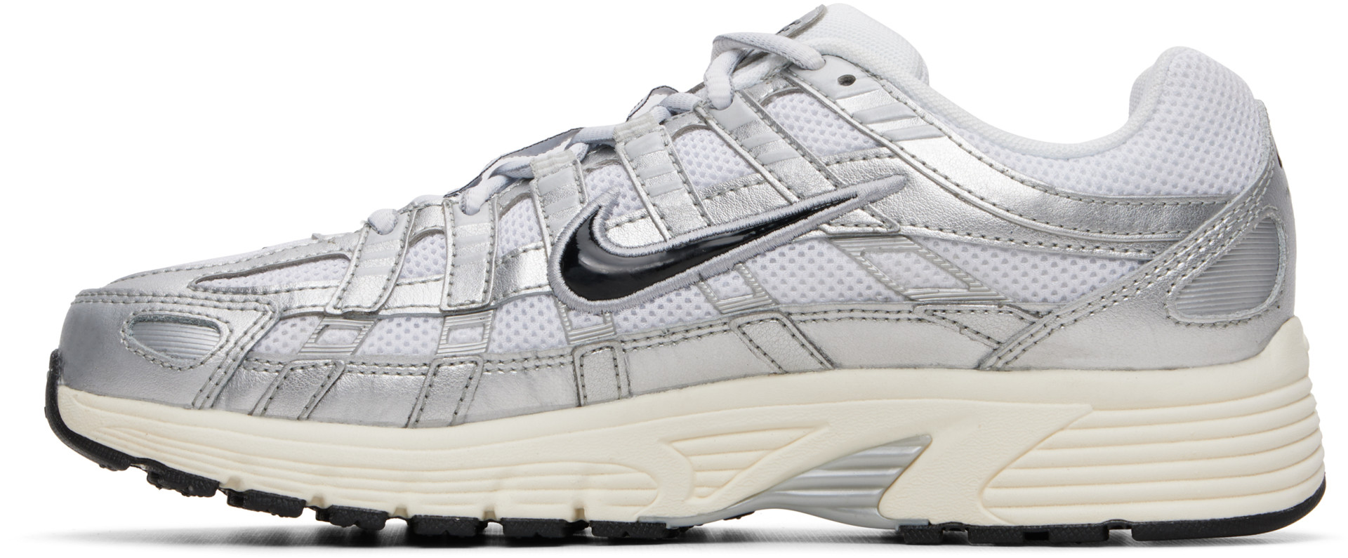 Nike - Baskets P-6000 blanc et argenté