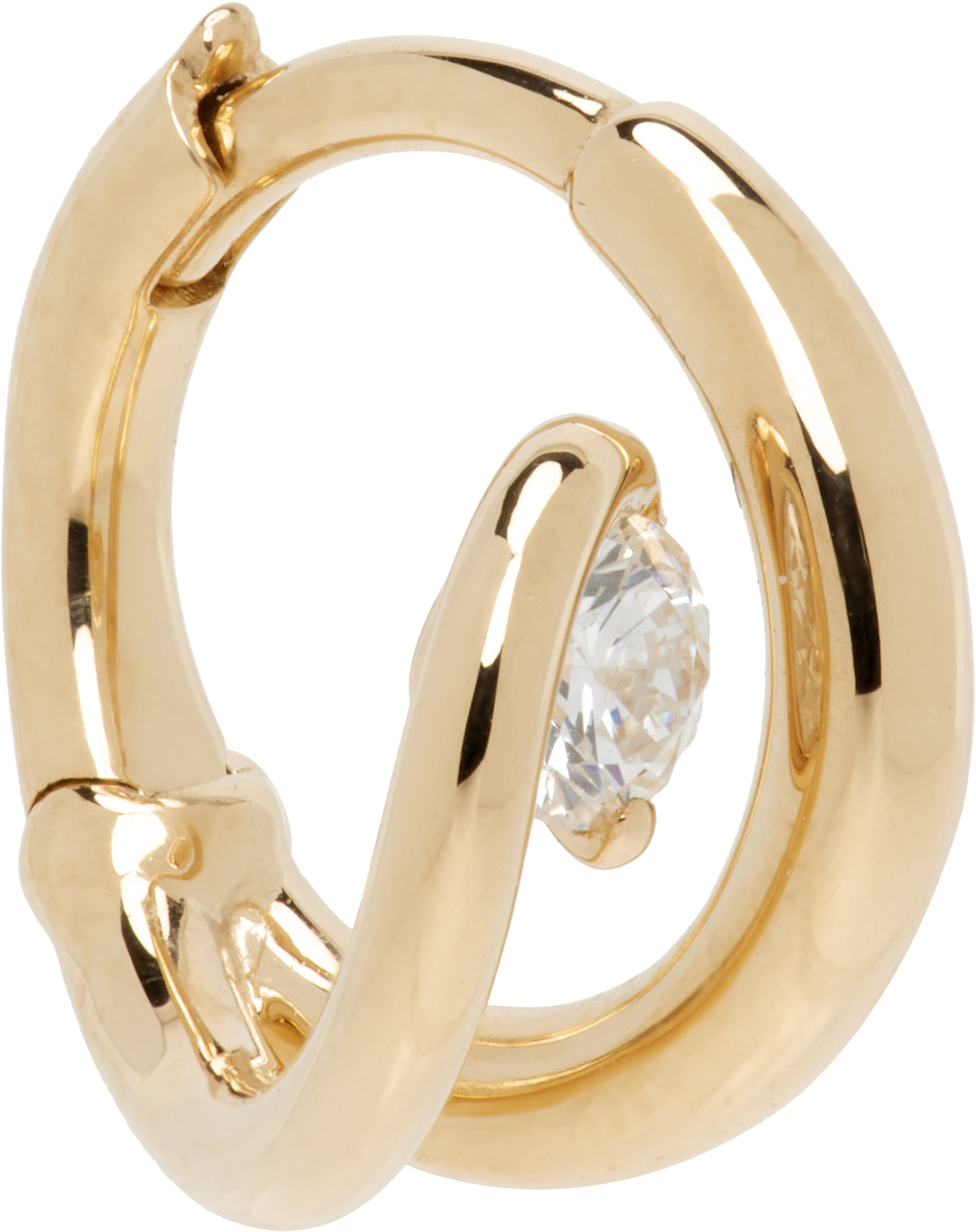 C.Chesnais: Serti Sculpté シングル フープピアス | SSENSE 日本