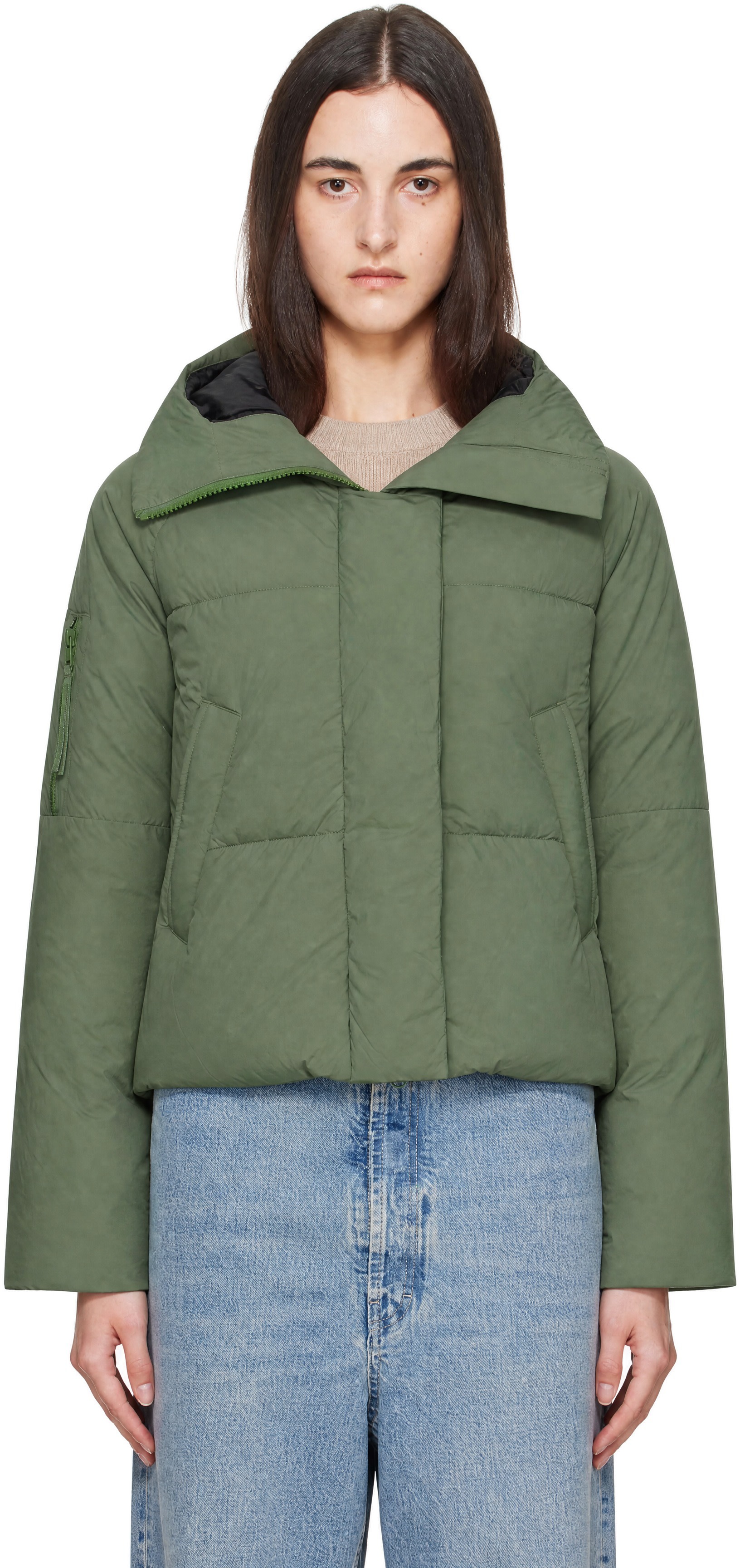 Canada Goose - 카키 칠리왁 패딩 다운 재킷