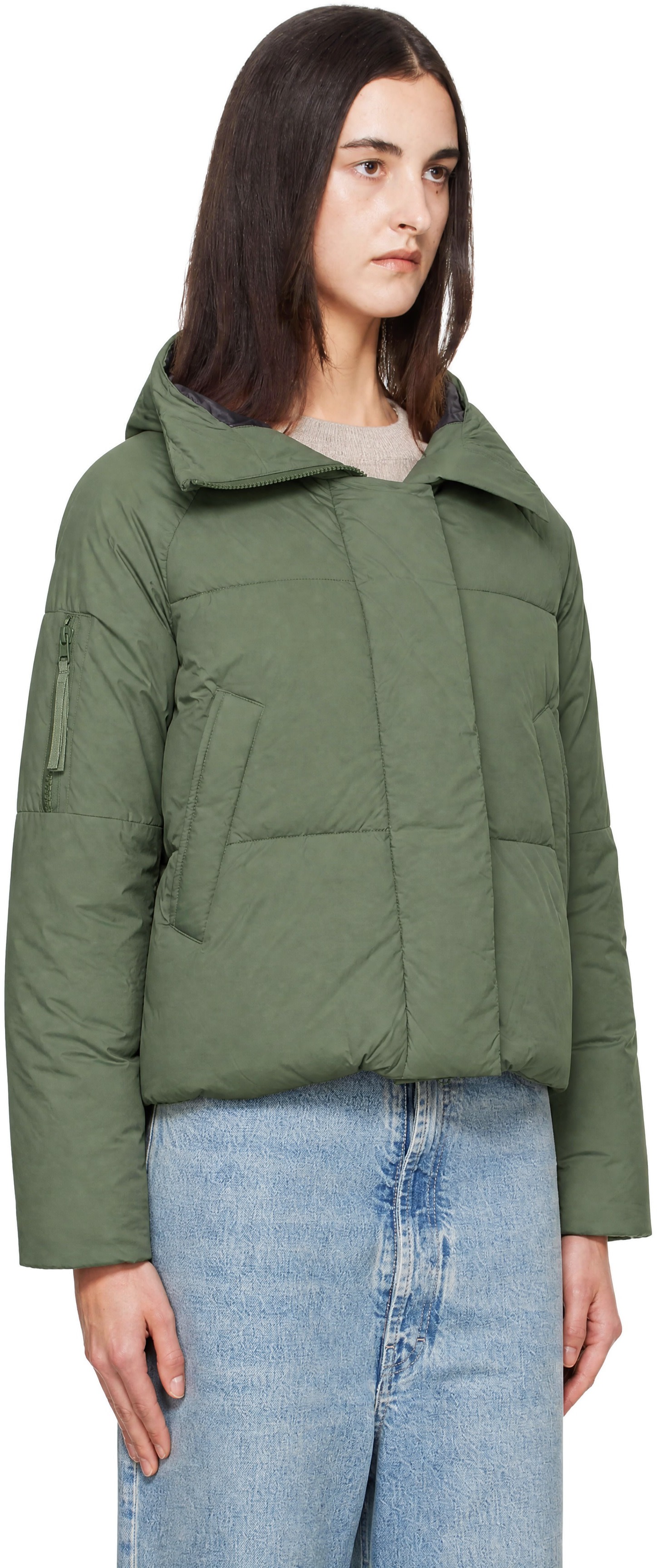 Canada Goose - 카키 칠리왁 패딩 다운 재킷