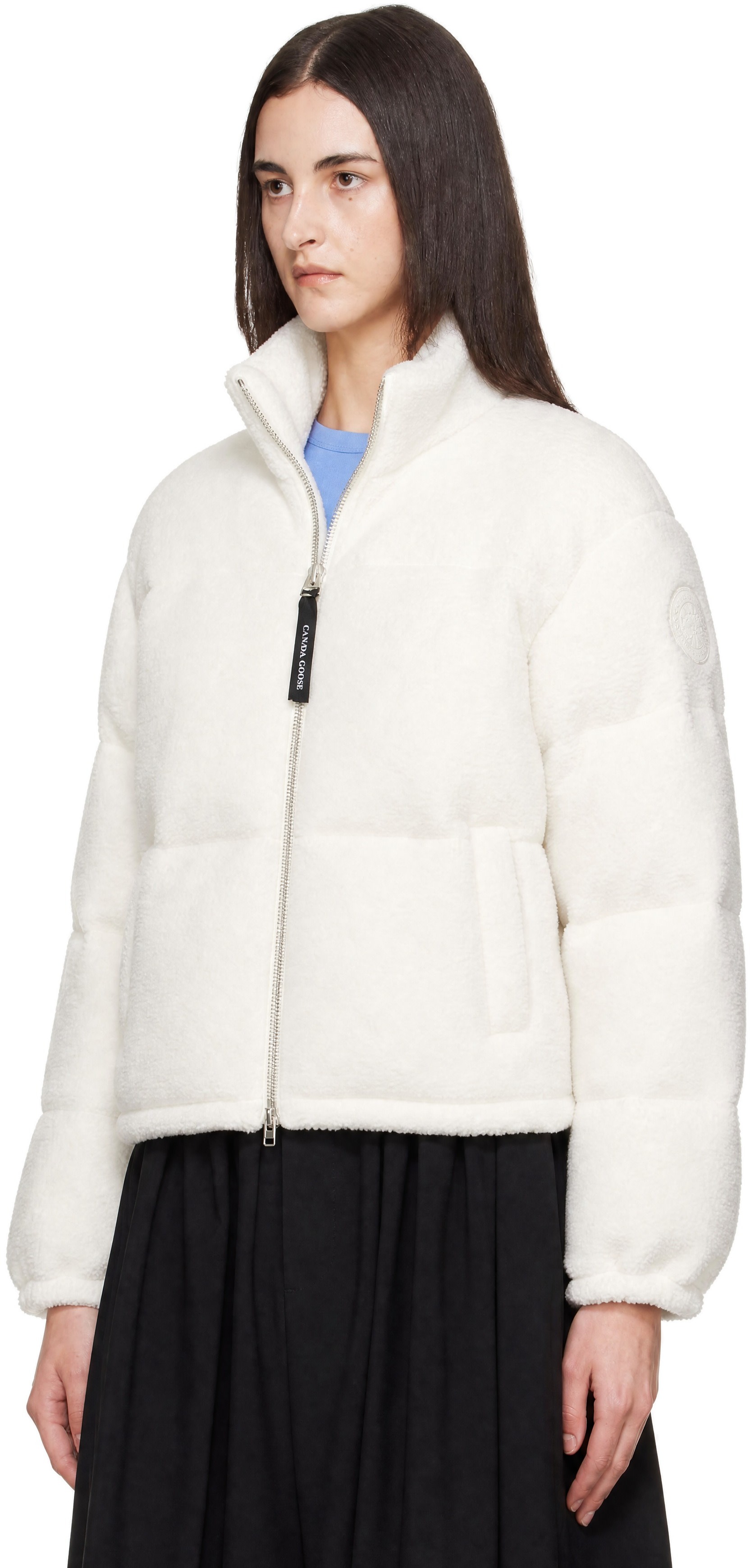 Canada Goose - 오프 화이트 팰런 플리스 패딩 다운 재킷