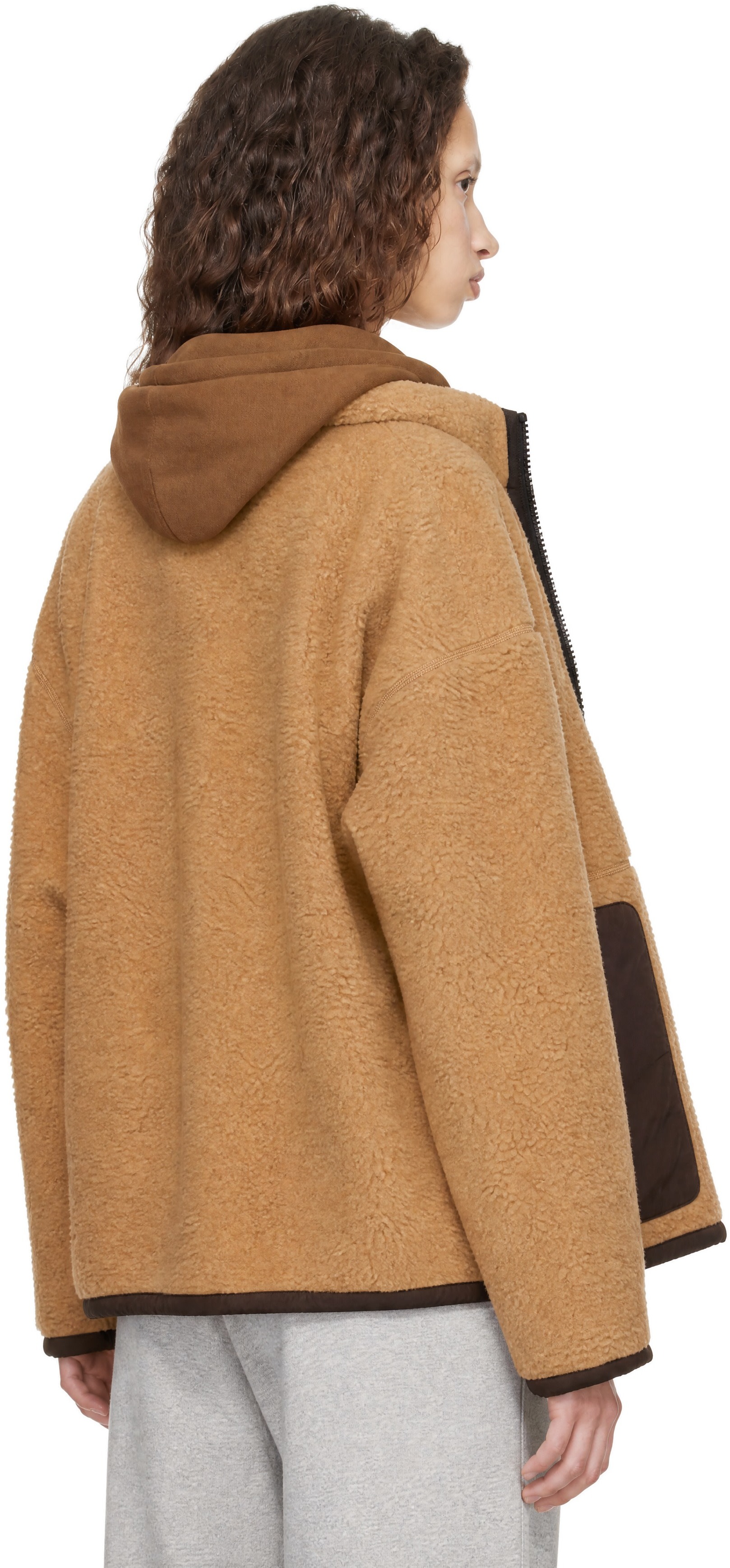 Canada Goose - Blouson Simcoe beige en molleton à glissière