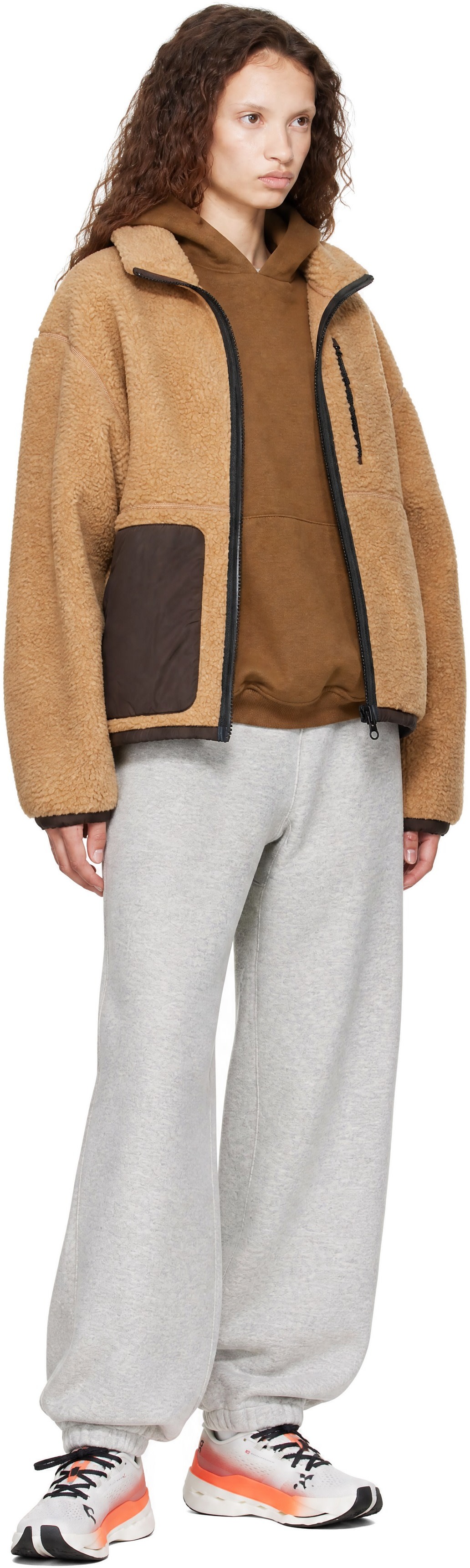 Canada Goose - Blouson Simcoe beige en molleton à glissière