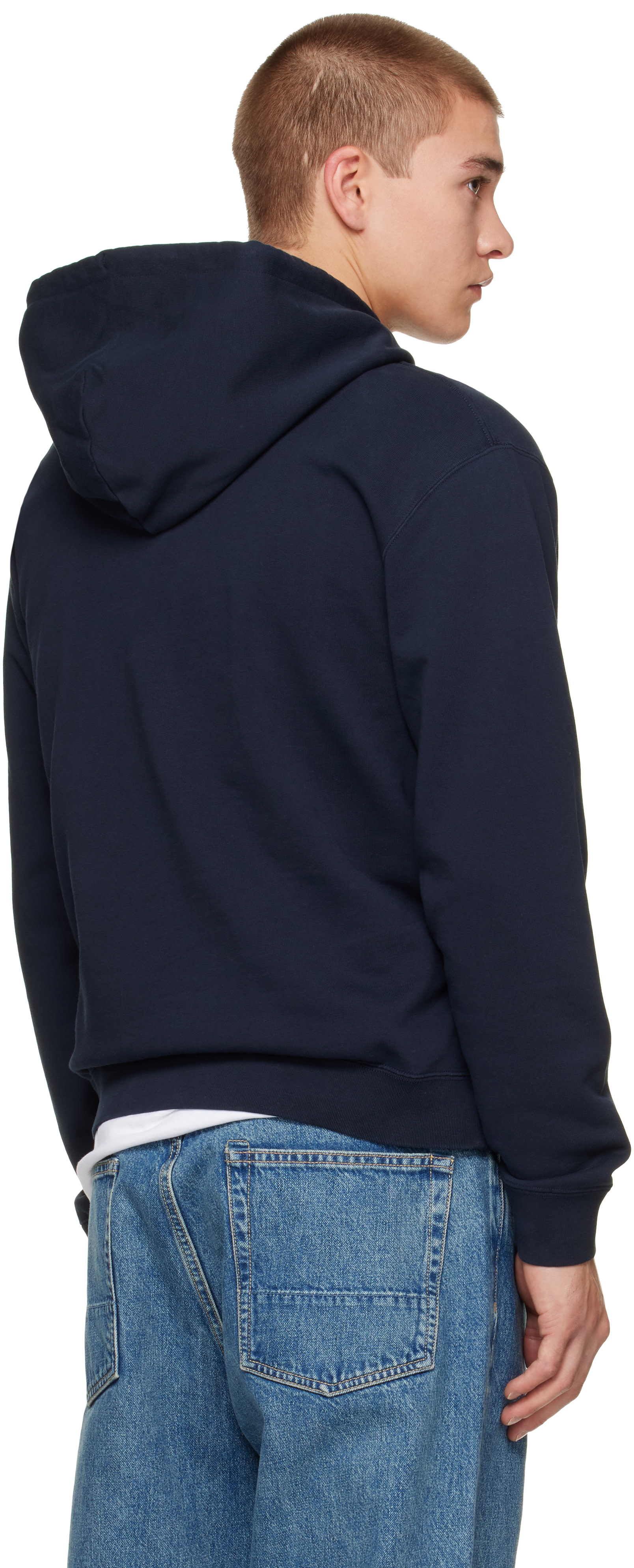 Canada Goose - Pull à capuche bleu marine à texte