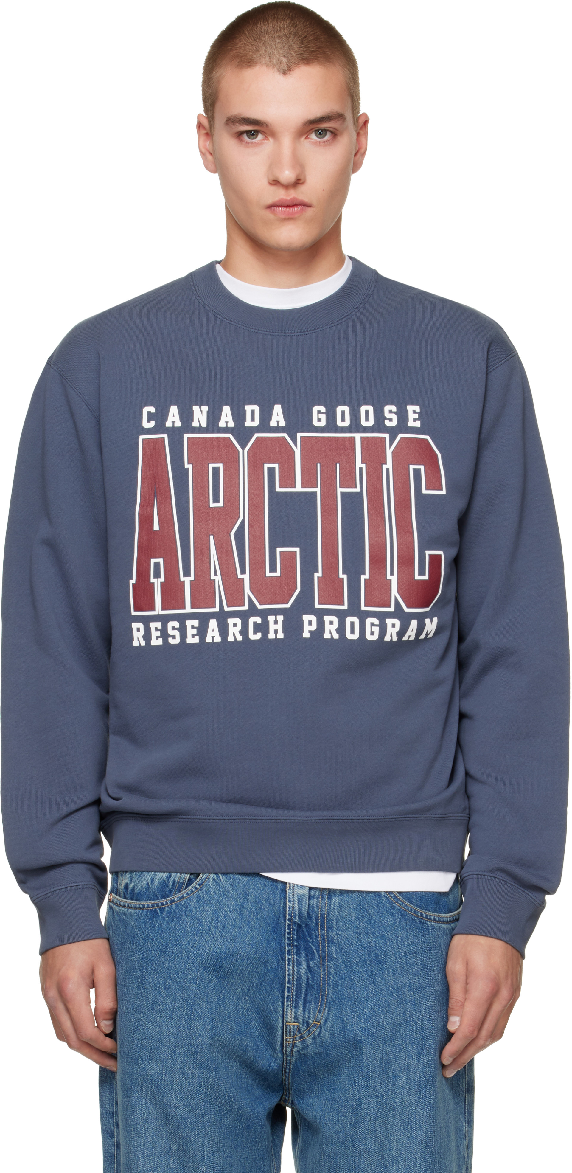 Canada Goose - Pull molletonné Loon bleu à logo