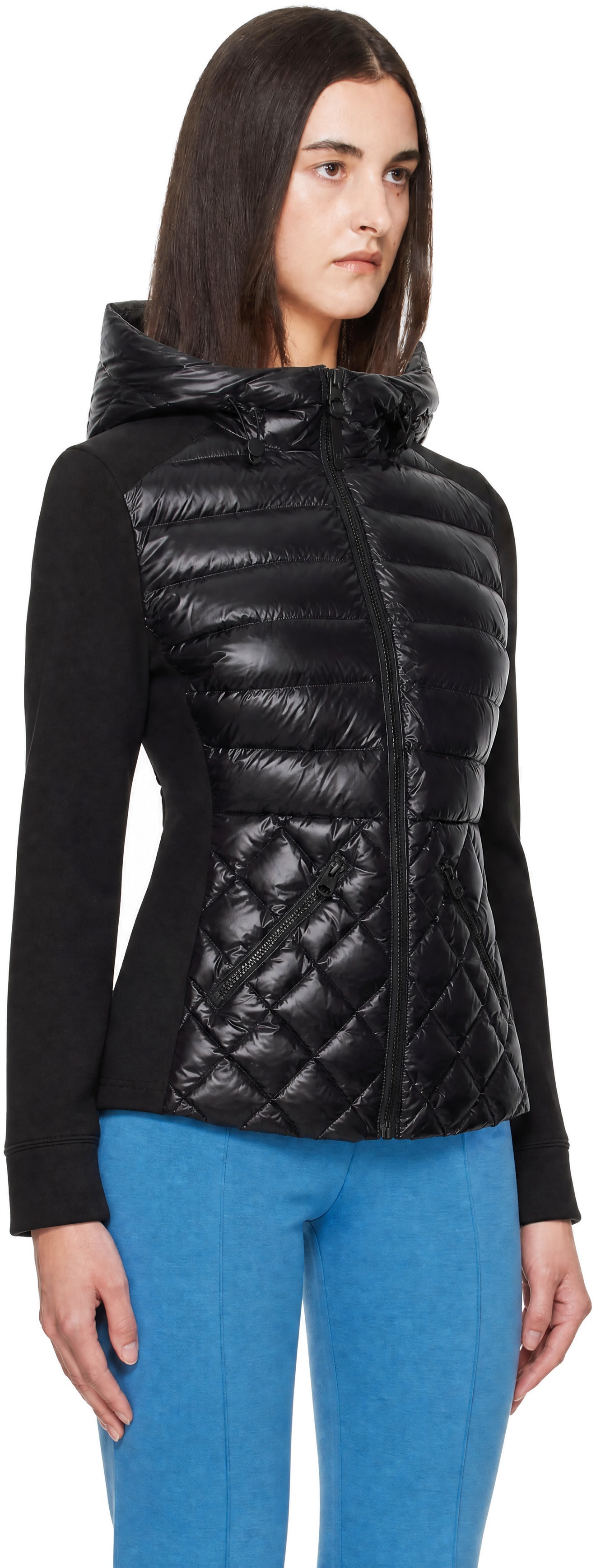 MACKAGE - Blouson matelassé AGATHA noir à capuche