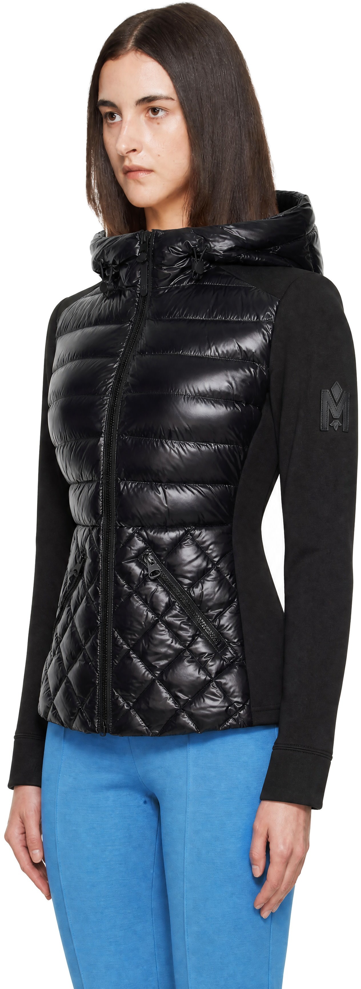 MACKAGE - Blouson matelassé AGATHA noir à capuche