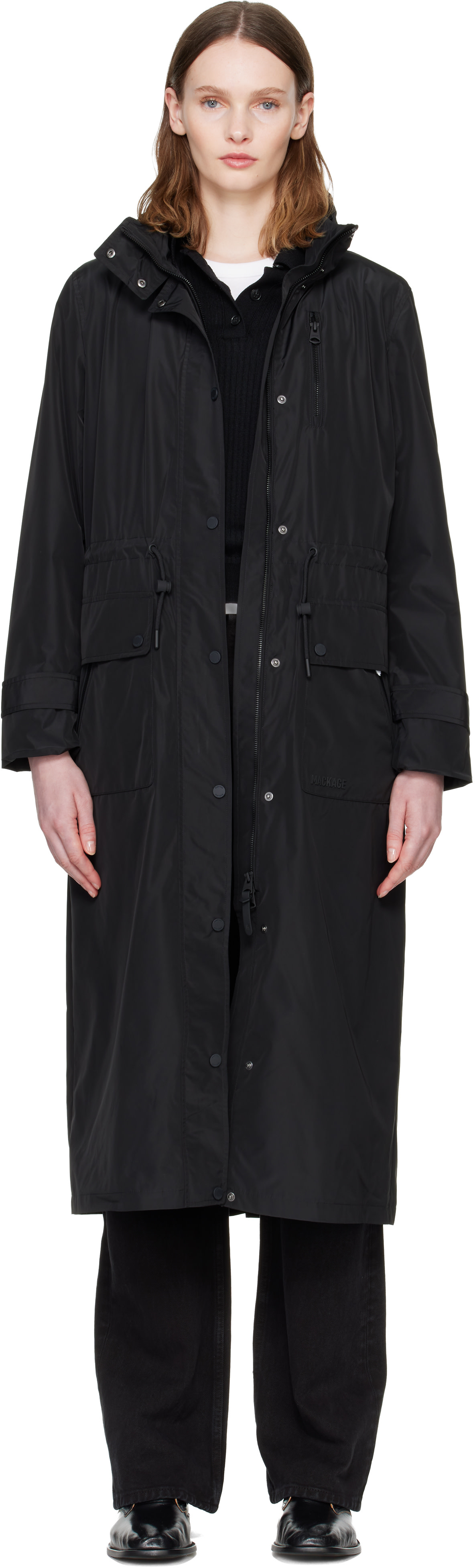 MACKAGE - Imperméable long MAGDELENA noir