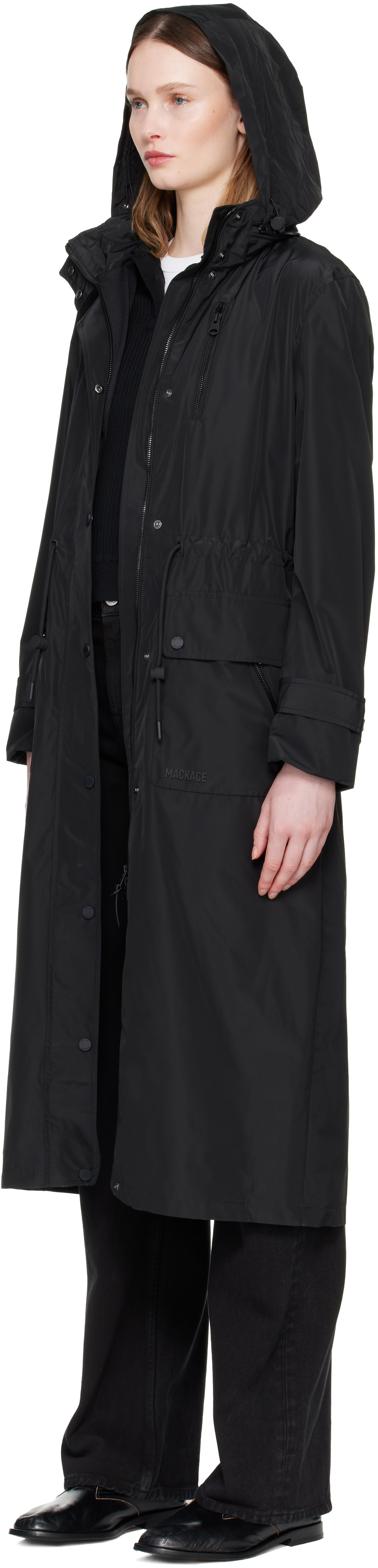 MACKAGE - Imperméable long MAGDELENA noir