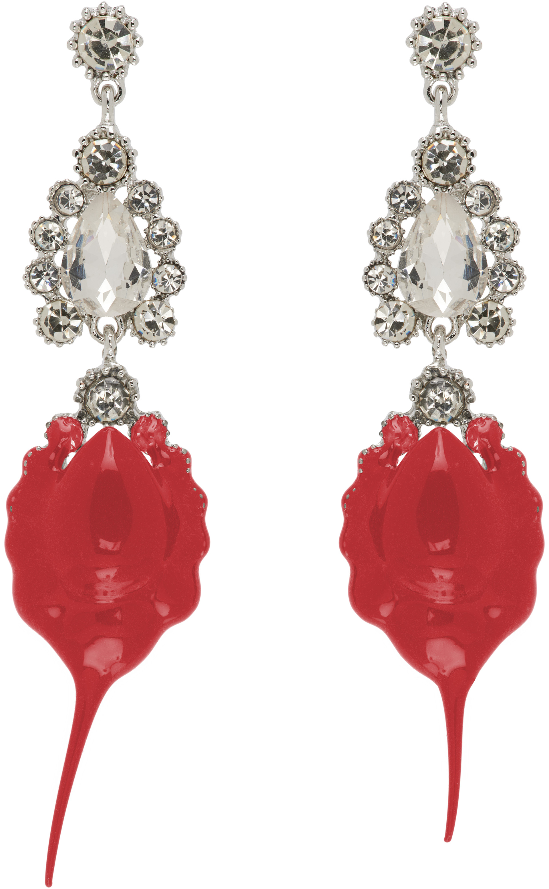 Ottolinger - Boucles d'oreilles Chandelier à breloque enduite