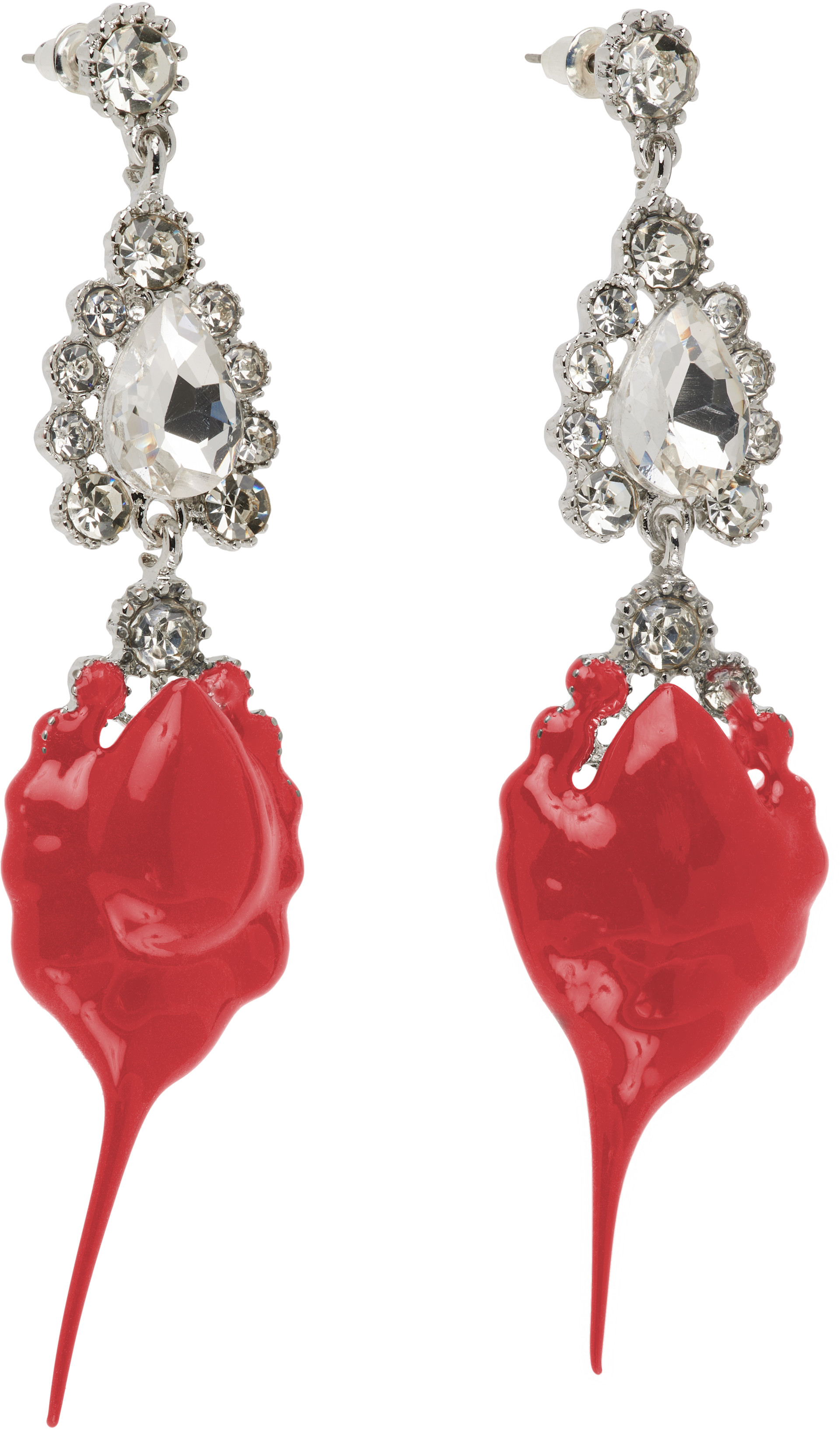 Ottolinger - Boucles d'oreilles Chandelier à breloque enduite