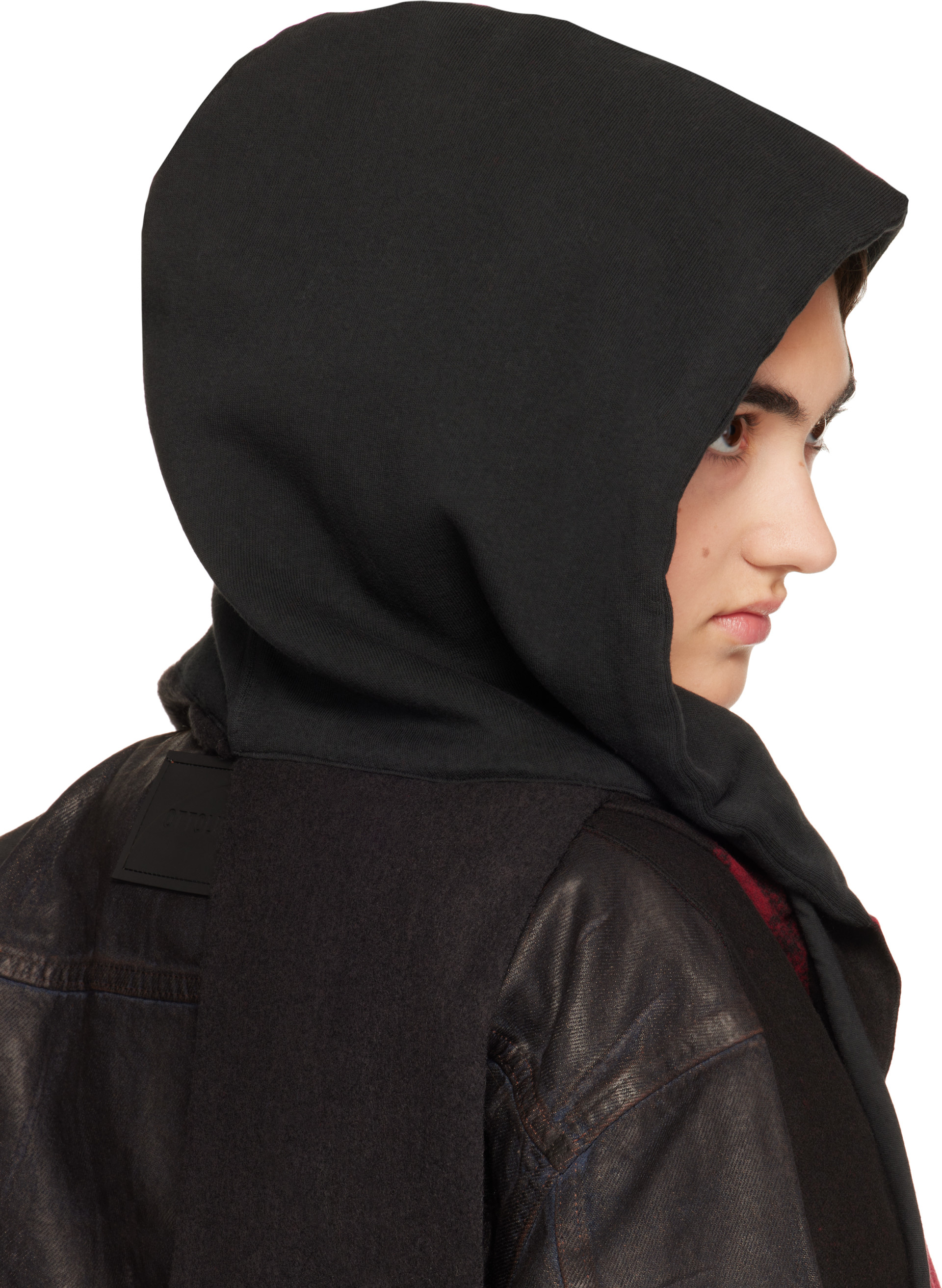 Ottolinger - Écharpe noir et rouge à capuche