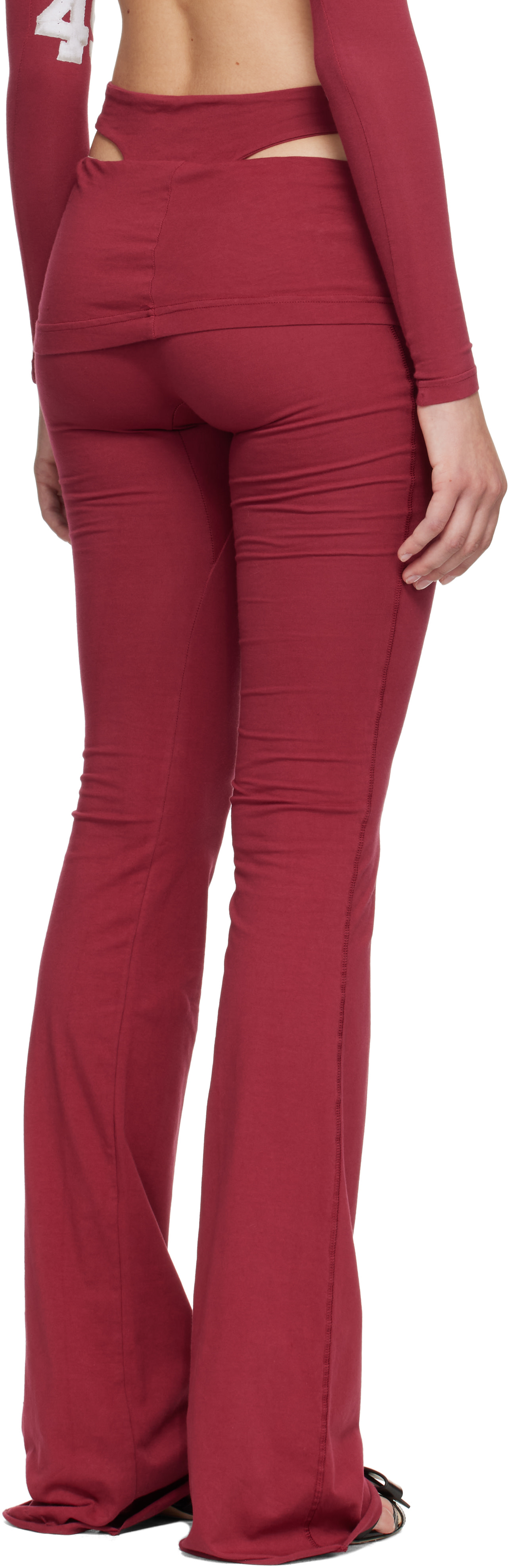 Ottolinger - Legging rouge à logo et à taille repliée