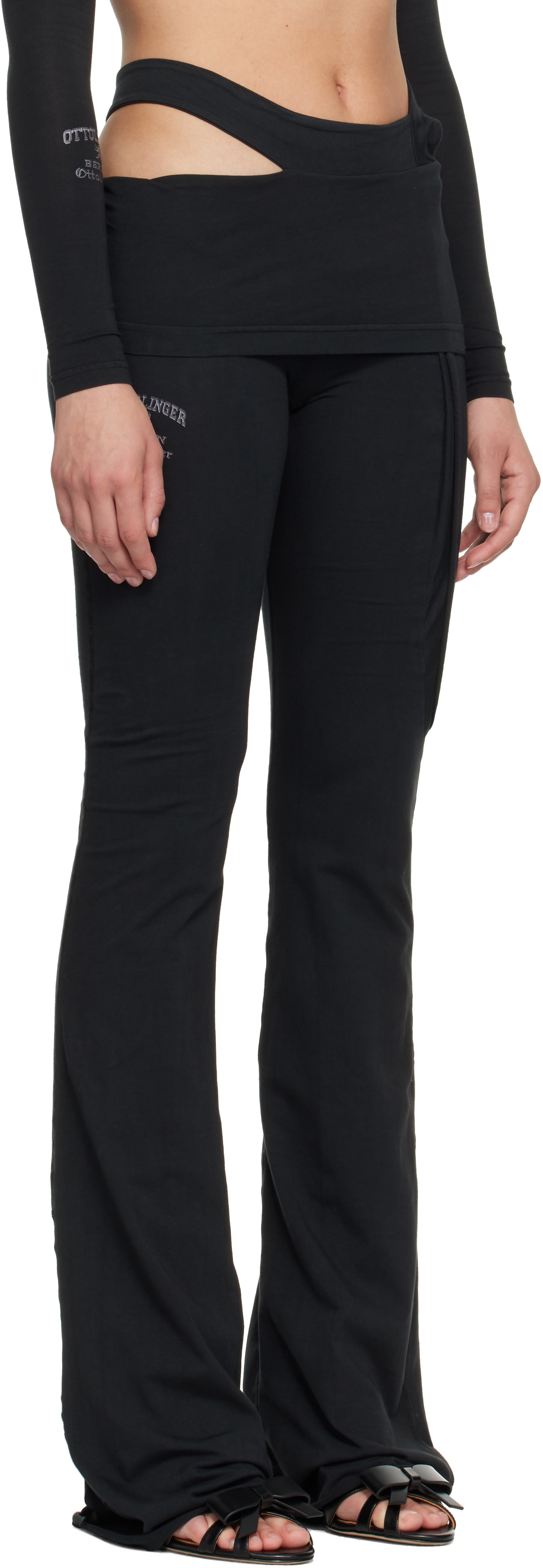 Ottolinger - Legging noir à logo et à taille repliée