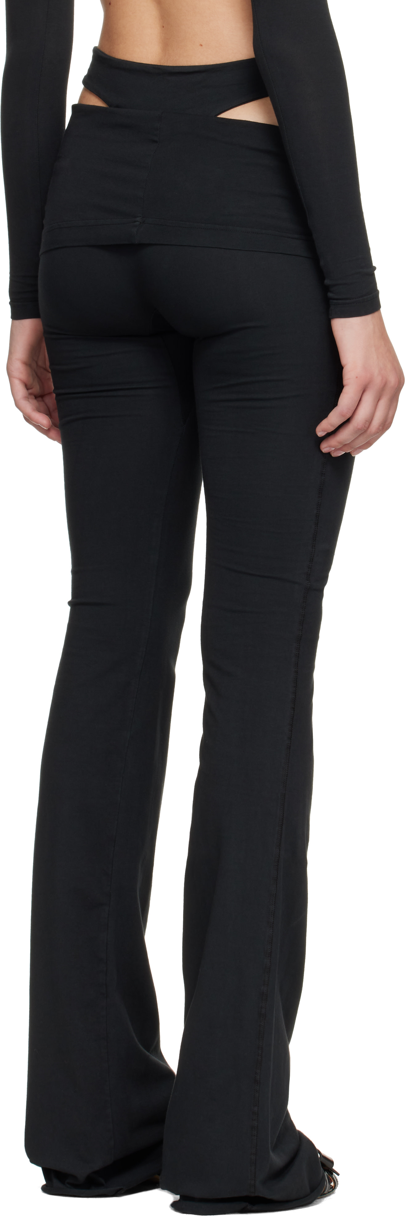 Ottolinger - Legging noir à logo et à taille repliée