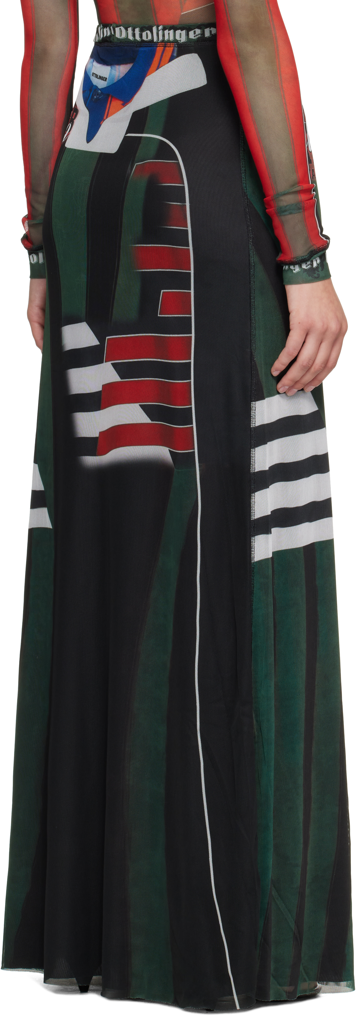 Ottolinger - Multicolor Mesh Maxi Skirt