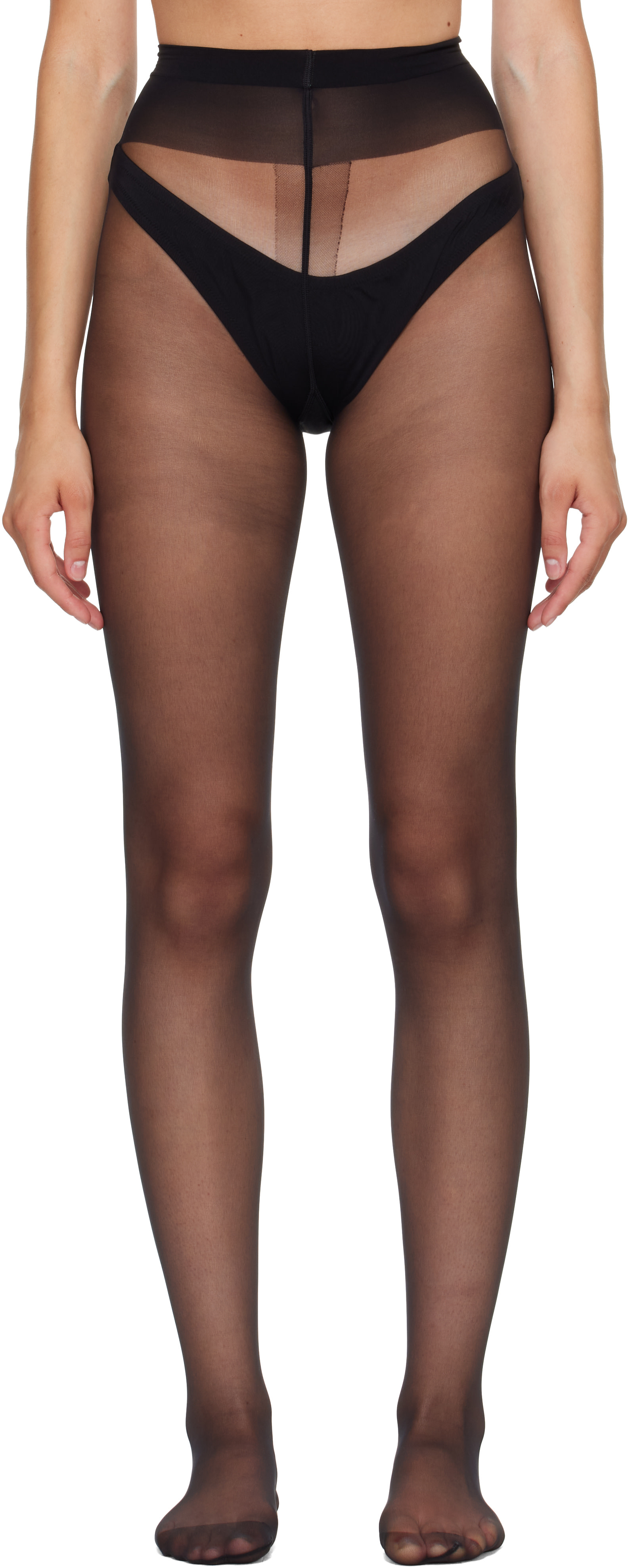 Wolford: ブラック Individual 10 ストッキング | SSENSE 日本
