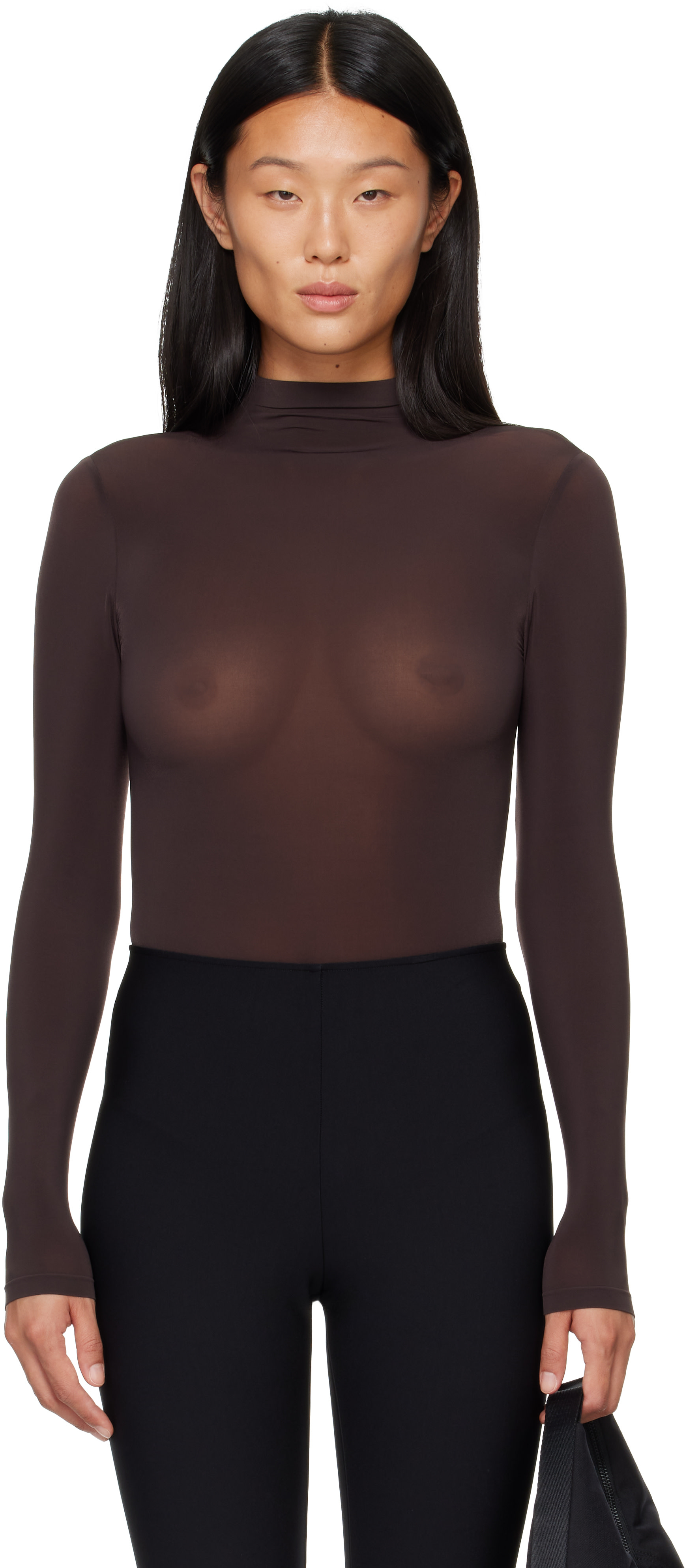 Wolford - 브라운 부에노스 아이레스 스트링 바디수트