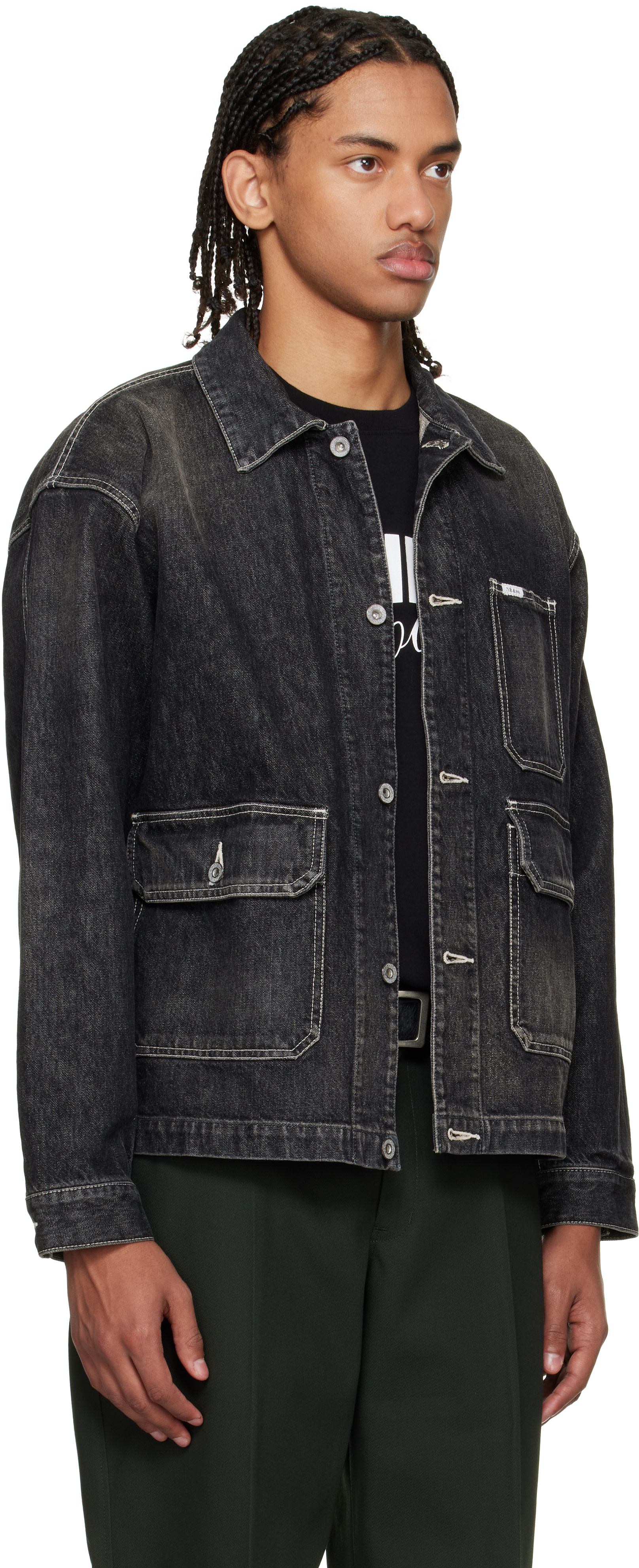 Neighborhood - Black Washed Denim Engineer Jacket