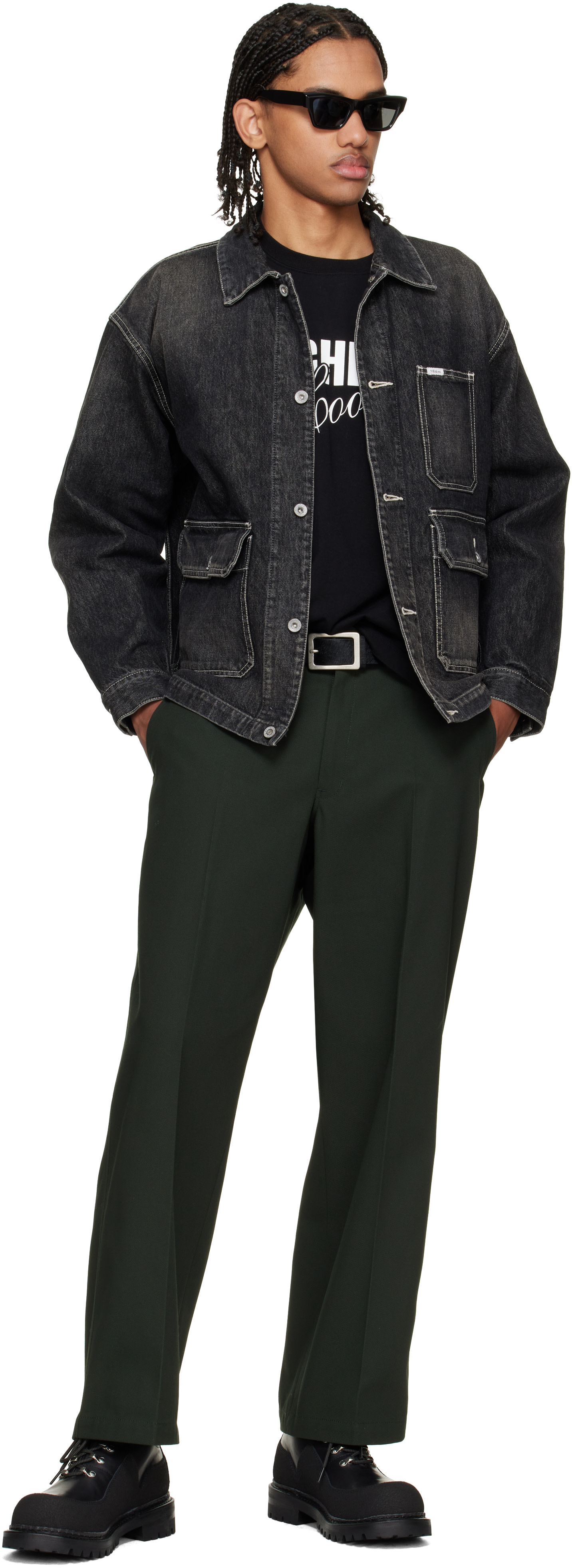 Neighborhood - Black Washed Denim Engineer Jacket