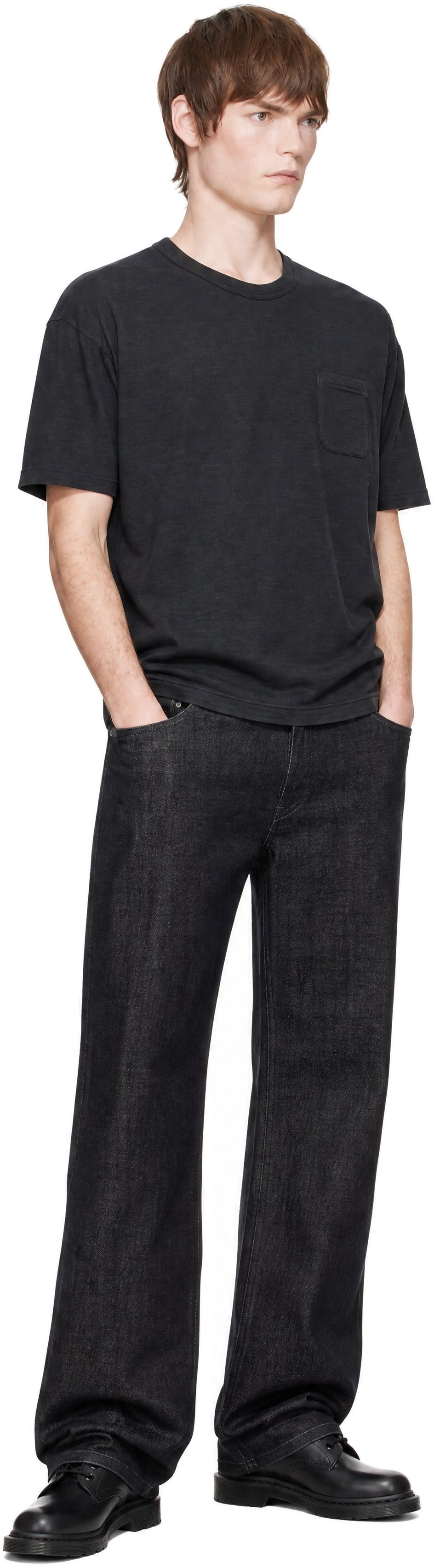 Neighborhood: ブラック Rigid Denim DP Mid ジーンズ | SSENSE 日本