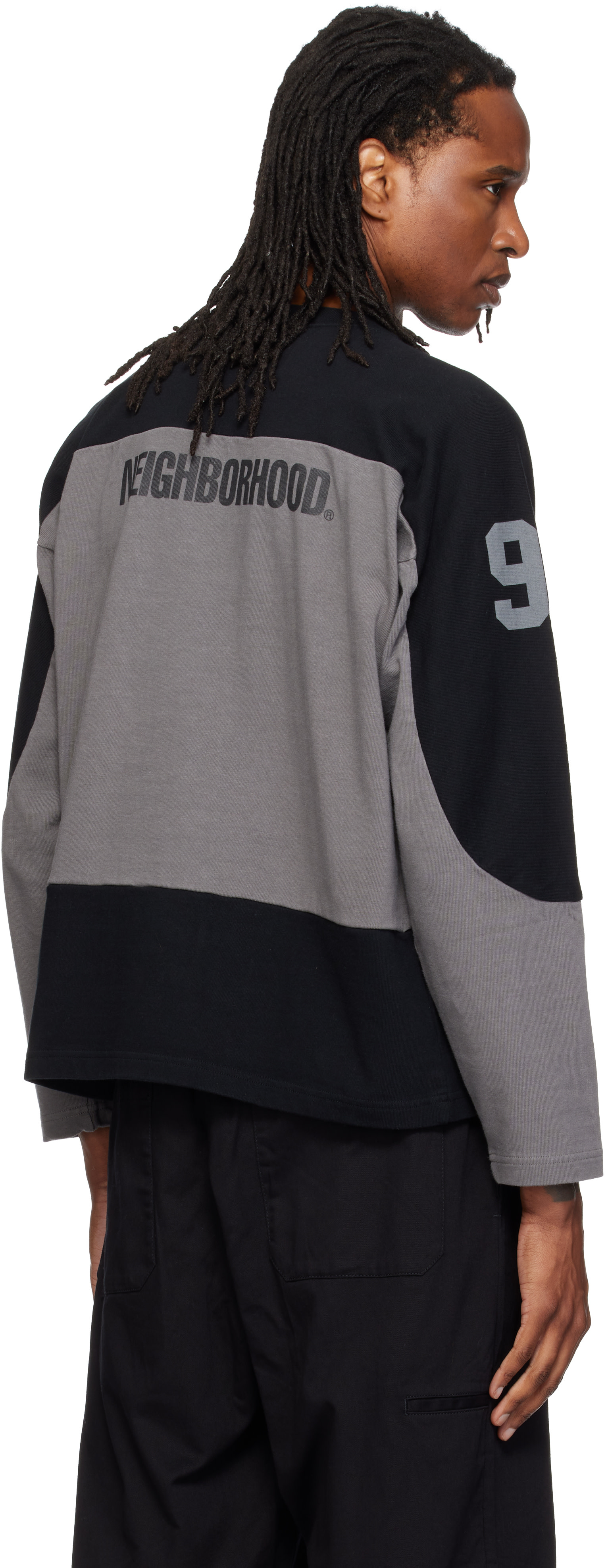 Neighborhood: グレー＆ブラック Hockey Tシャツ | SSENSE 日本