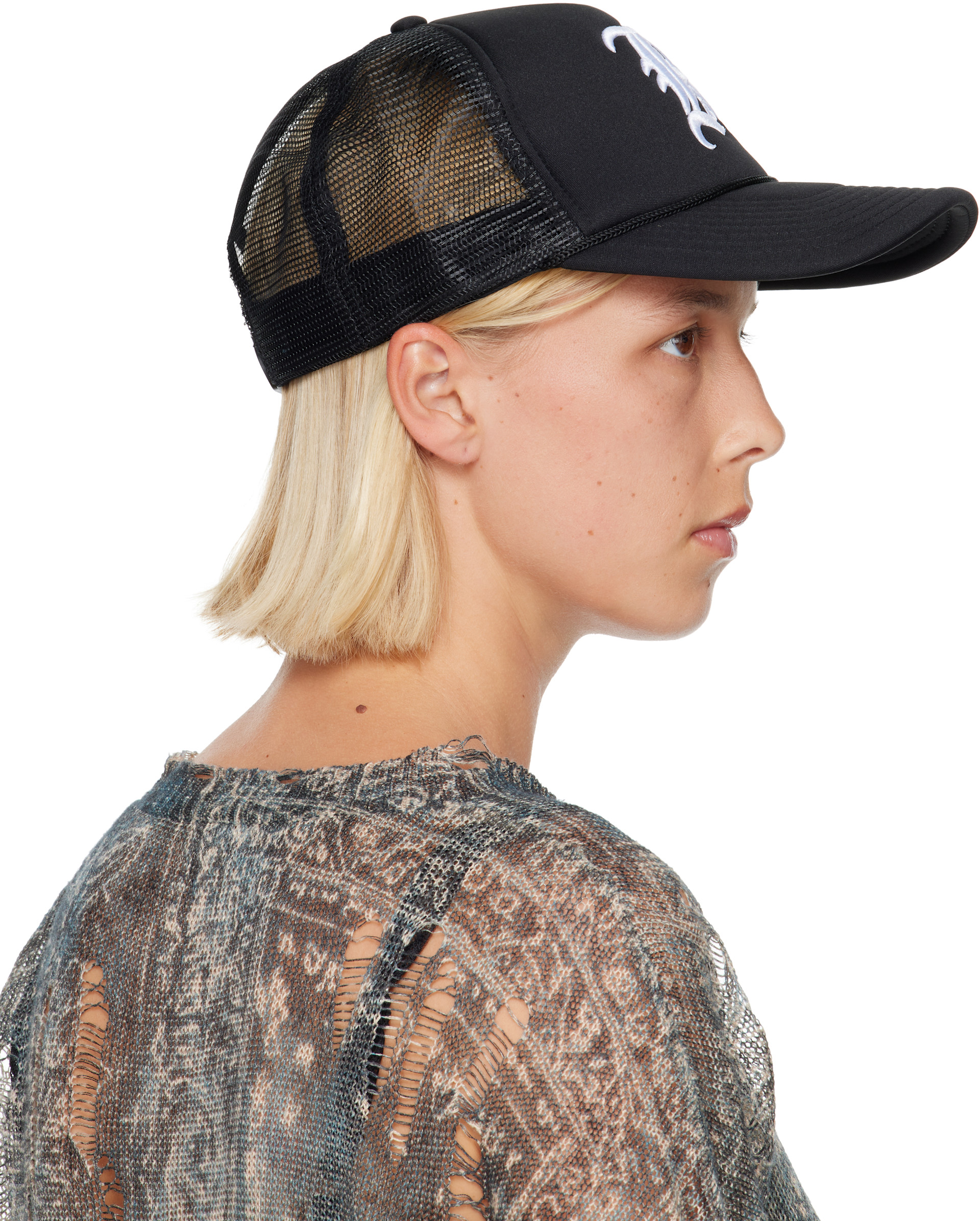 R13 TRUCKER HAT GR8購入 R13: Black 'R13' Trucker Hat | SSENSE