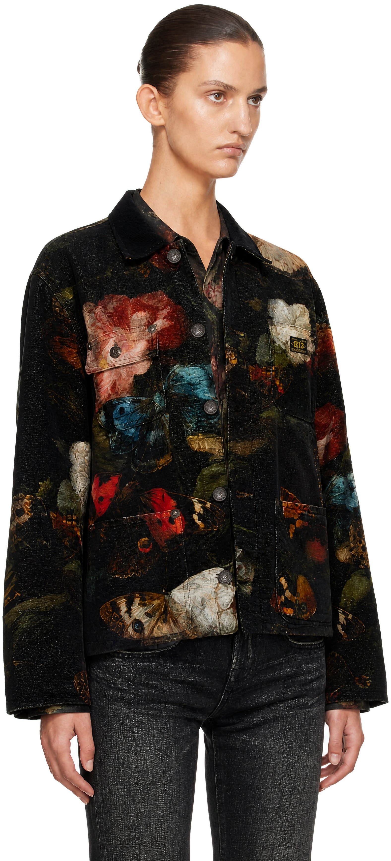 R13 - Blouson ouvrier décontracté noir