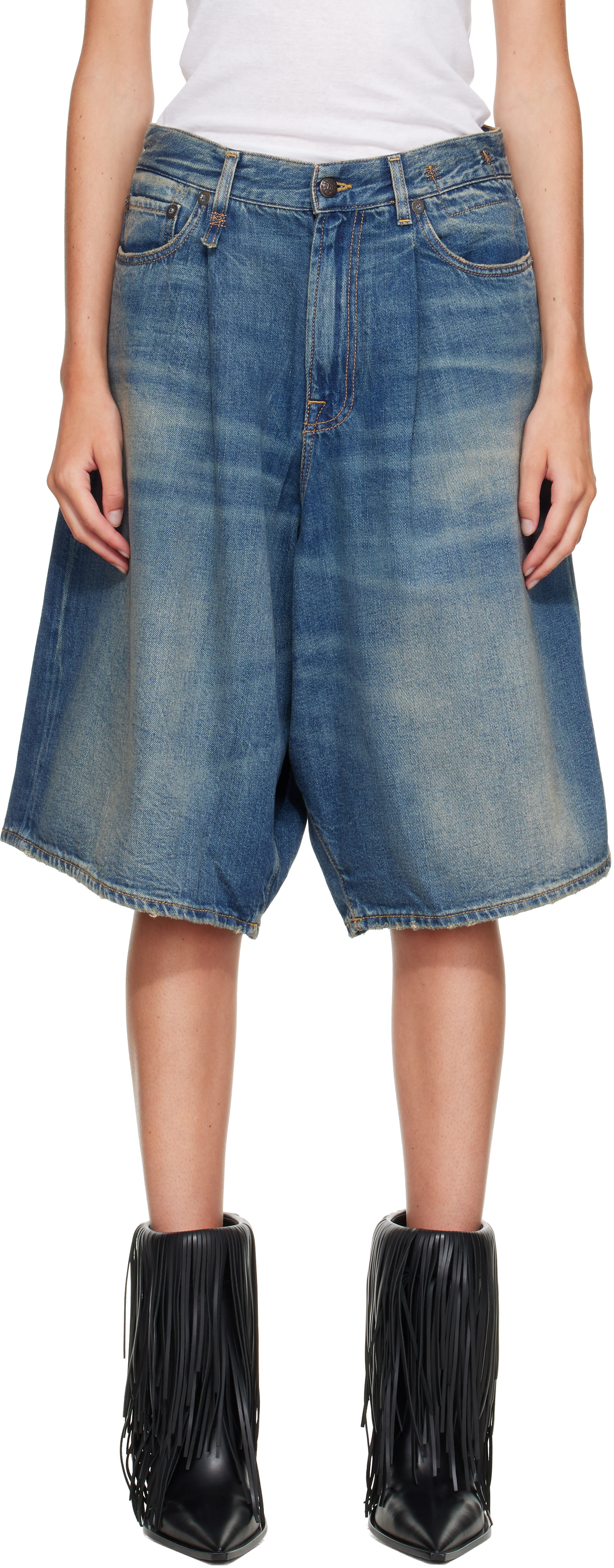 R13 - Short Jesse indigo en denim