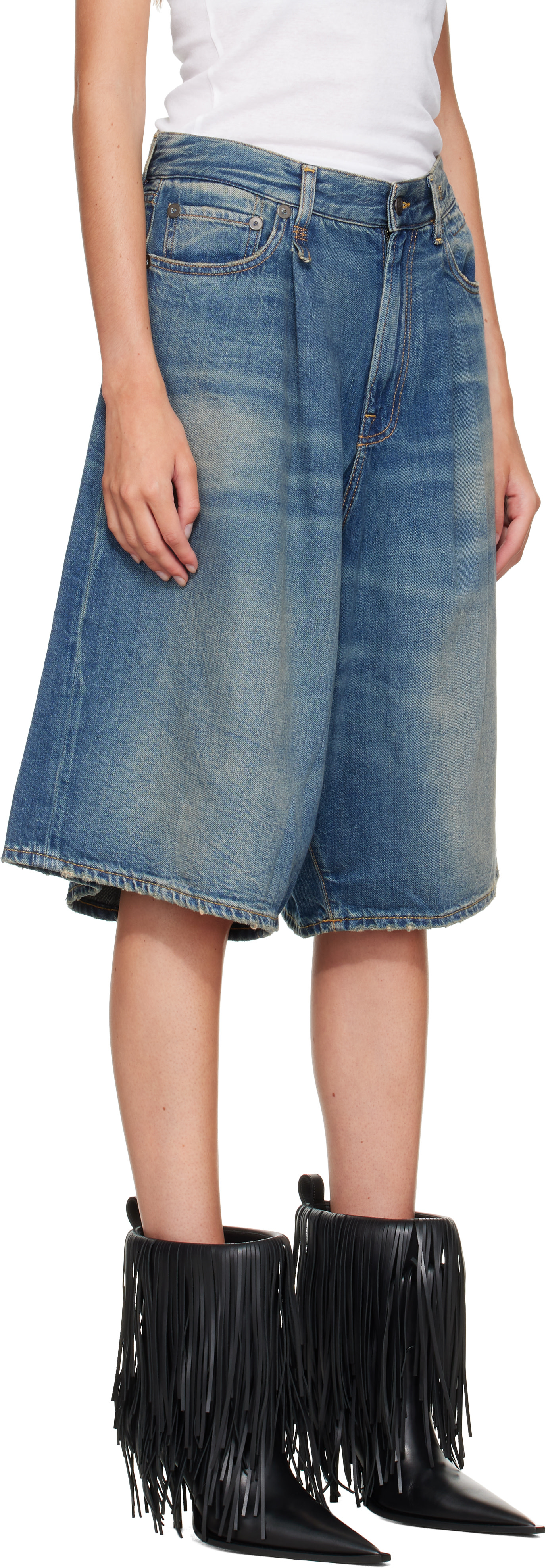 R13 - Short Jesse indigo en denim