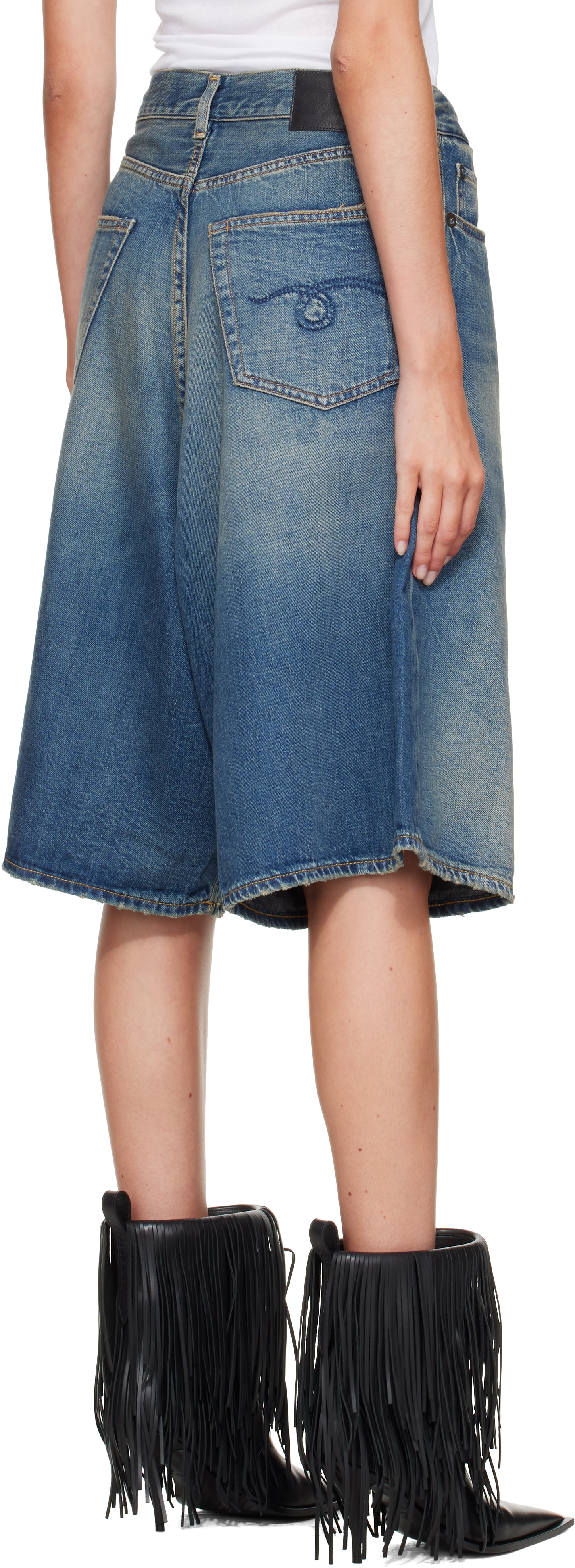 R13 - Short Jesse indigo en denim